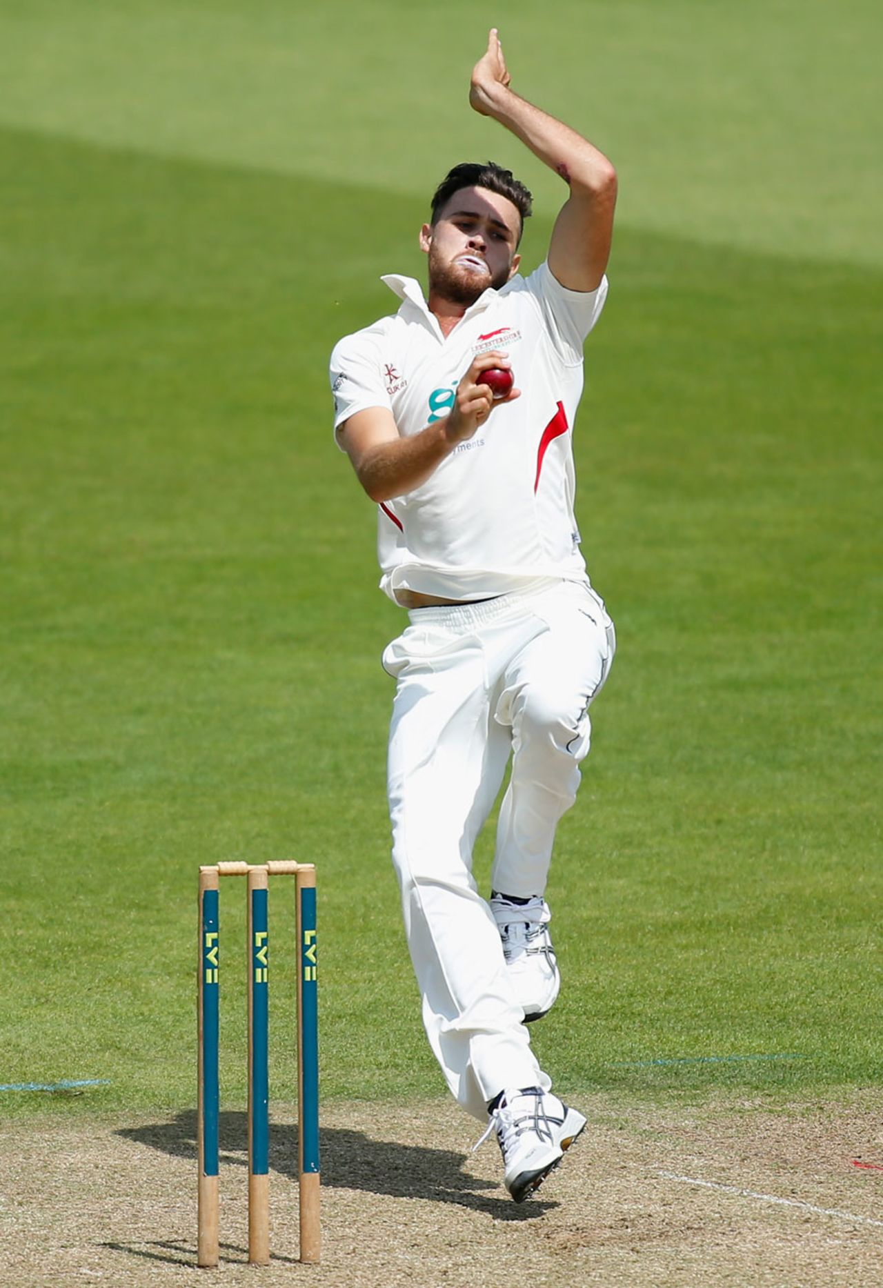 Nathan Buck took the opening wicket, Surrey v Leicestershire, County Championship Division Two, The Oval, 1st day, June 22, 2014