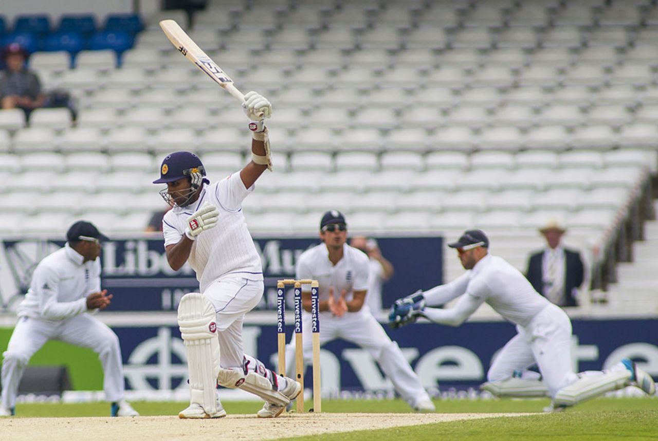 Mahela Jayawardene edged behind off James Anderson, England v Sri Lanka, 2nd Investec Test, Headingley, 4th day, June 23, 2014