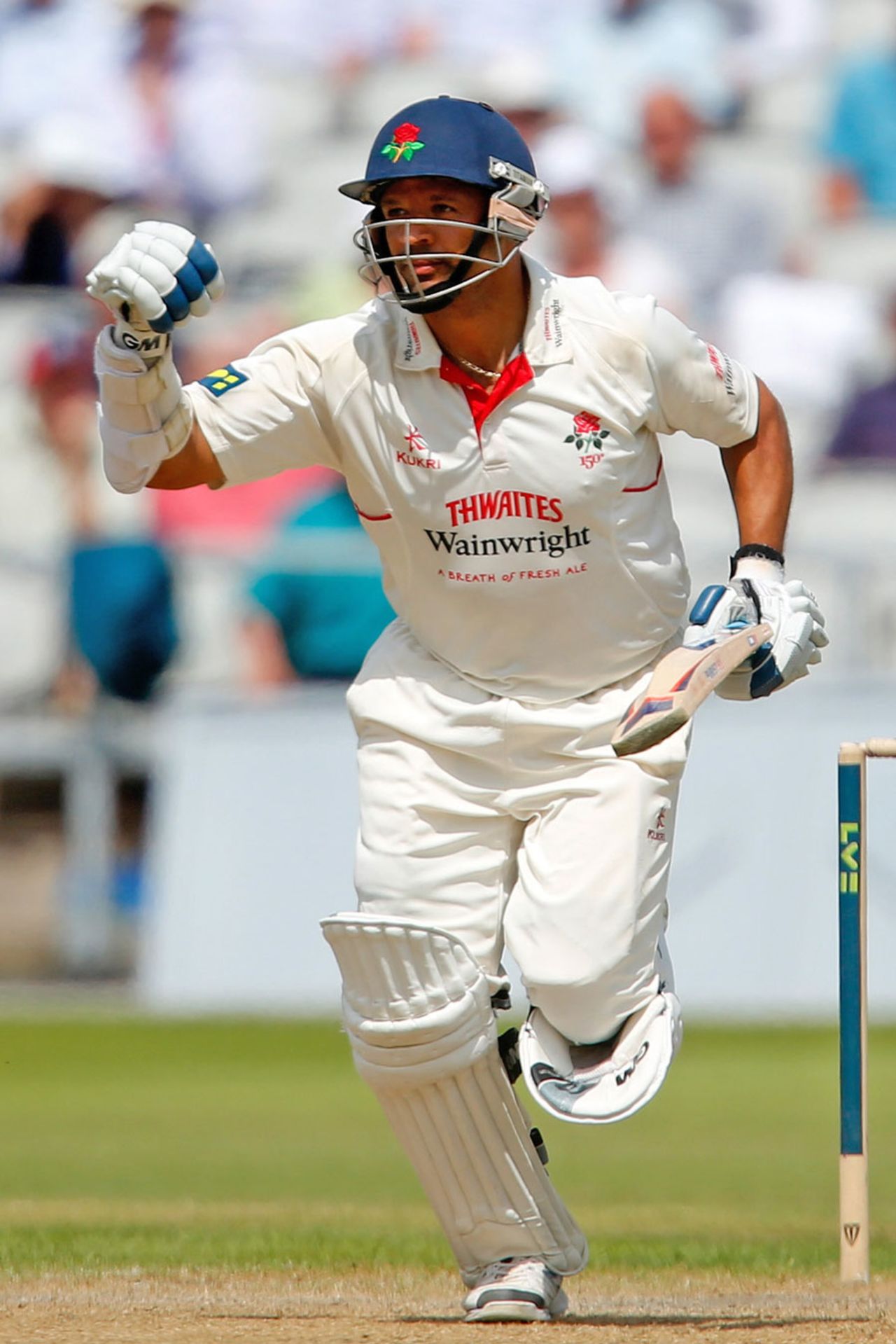 Ashwell Prince took his score past 200, Lancashire v Northamptonshire, County Championship, Division One, Old Trafford, 2nd day, June 23, 2014