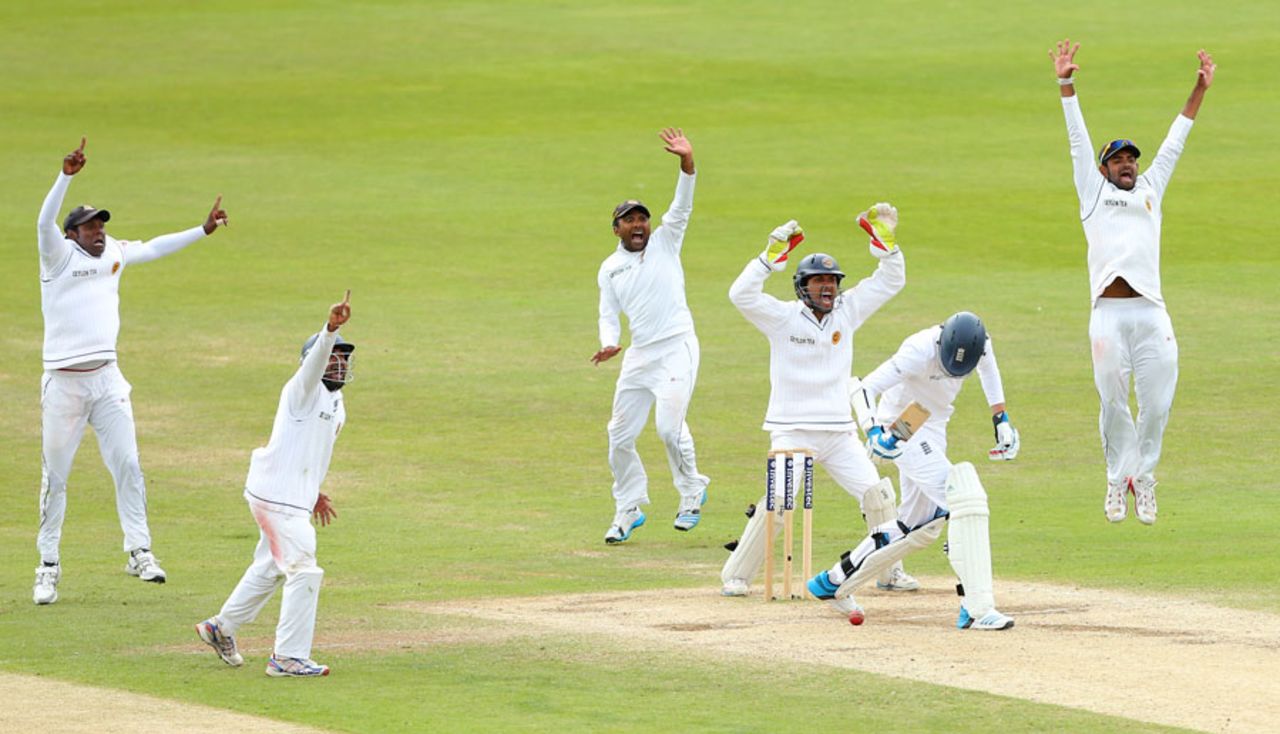 Stuart Broad fell lbw to Rangana Herath, England v Sri Lanka, 2nd Investec Test, Headingley, 5th day, June 24, 2014