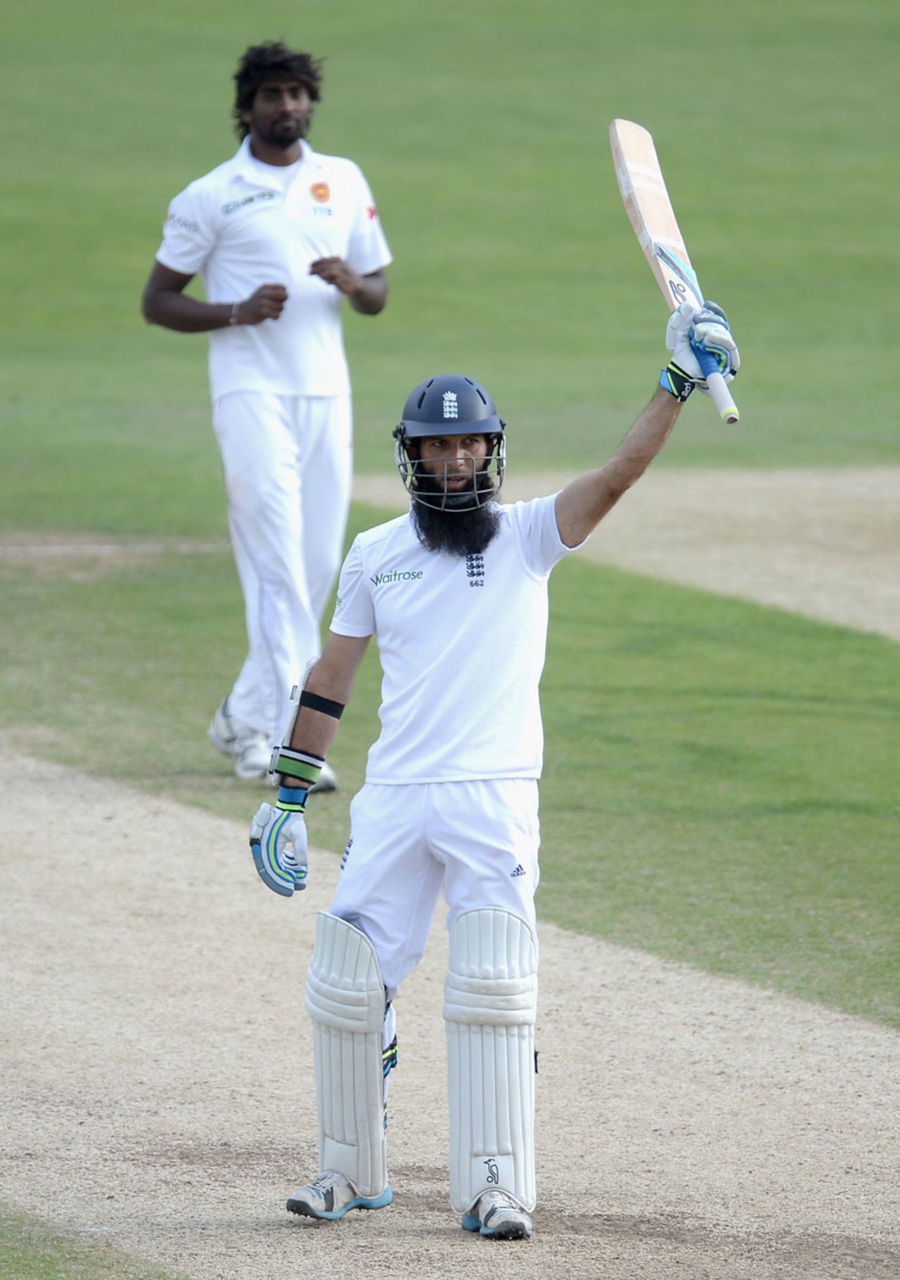 Moeen Ali reached his maiden Test hundred, England v Sri Lanka, 2nd Investec Test, Headingley, 5th day, June 24, 2014