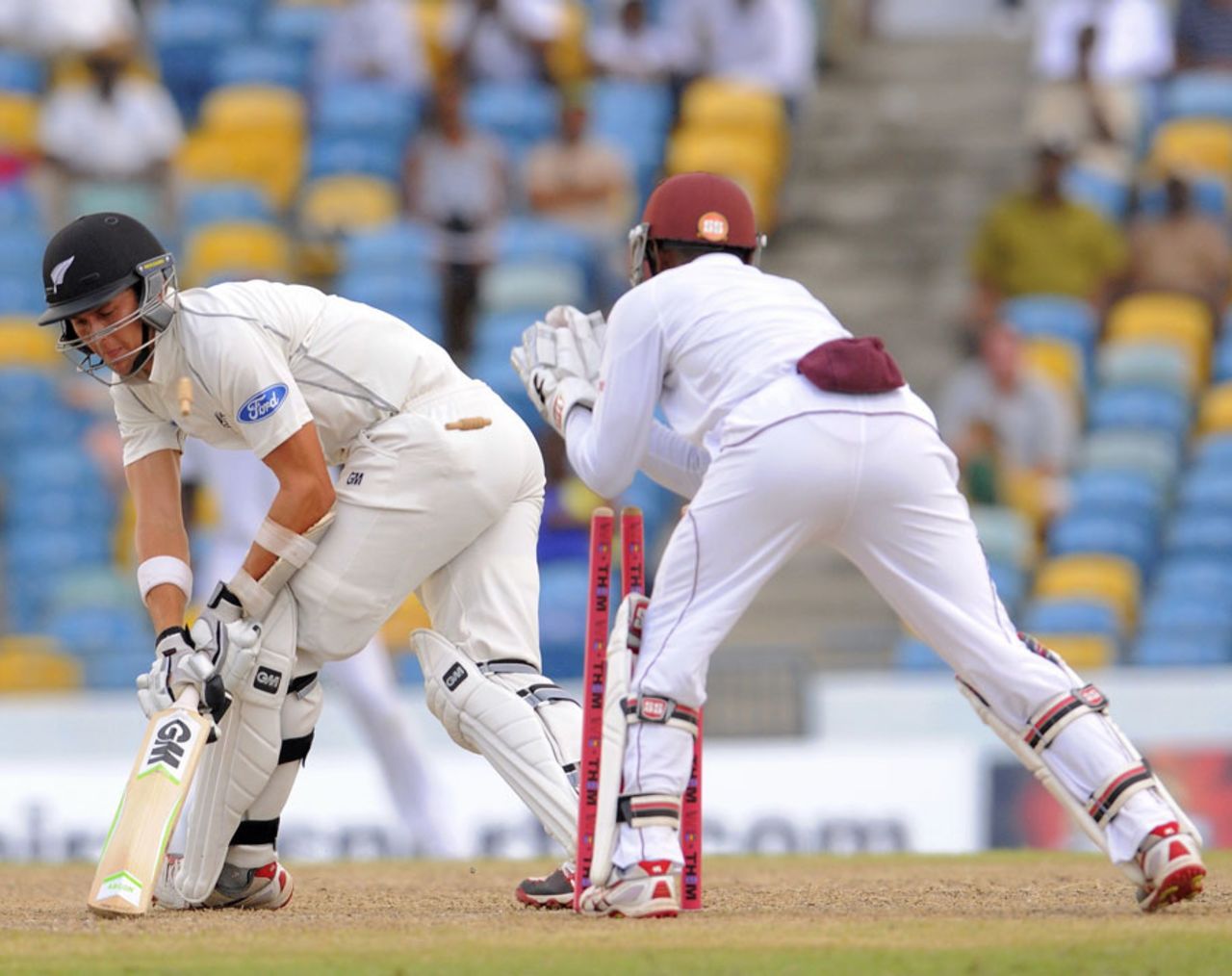 Trent Boult's stumping gave Sulieman Benn his fifth, West Indies v New Zealand, 3rd Test, Bridgetown, 1st day, June 26, 2014