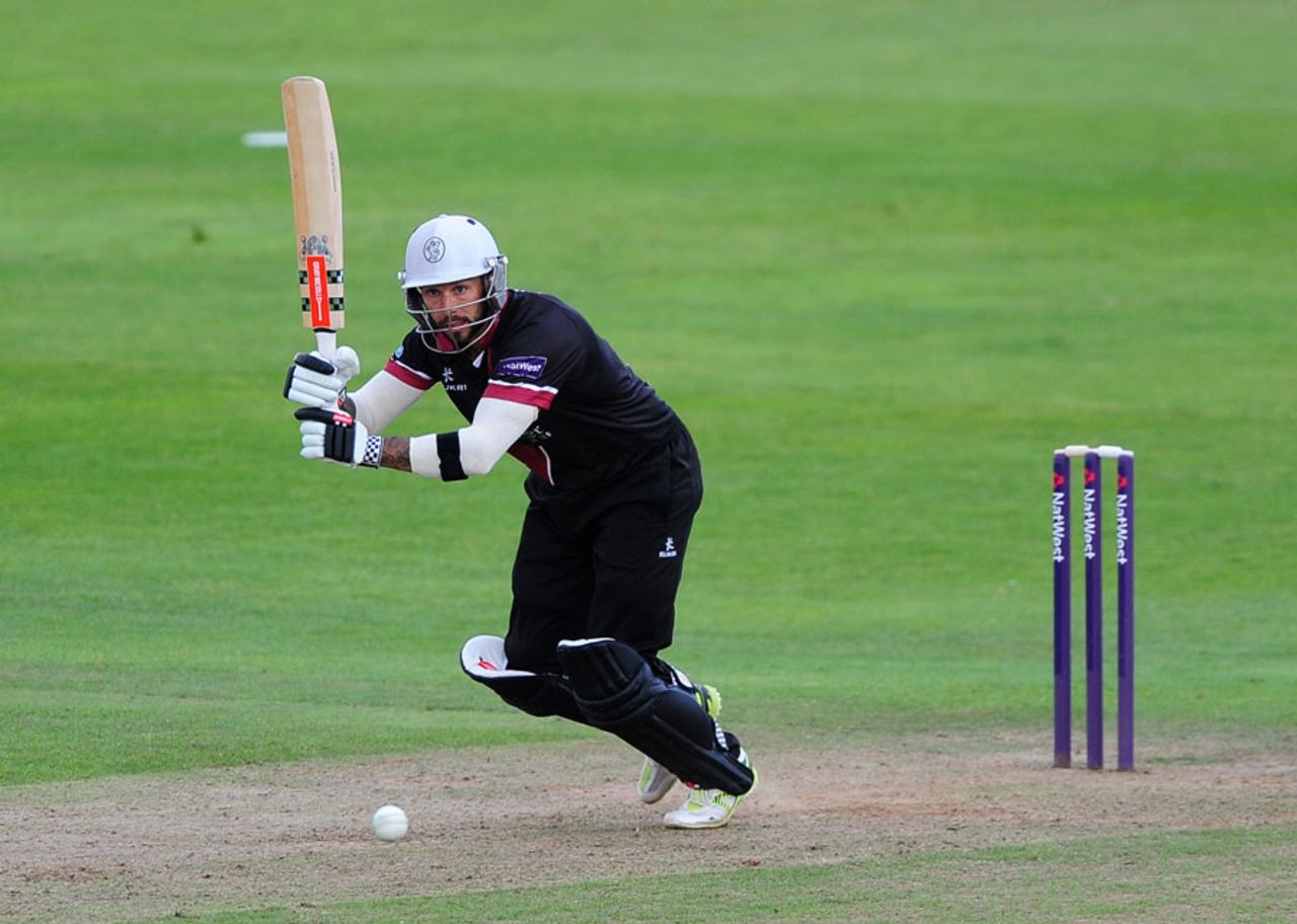 Peter Trego was run out after hitting 34 from 28 balls, Somerset v Essex, NatWest T20 Blast, South Division, Taunton, June 27, 2014