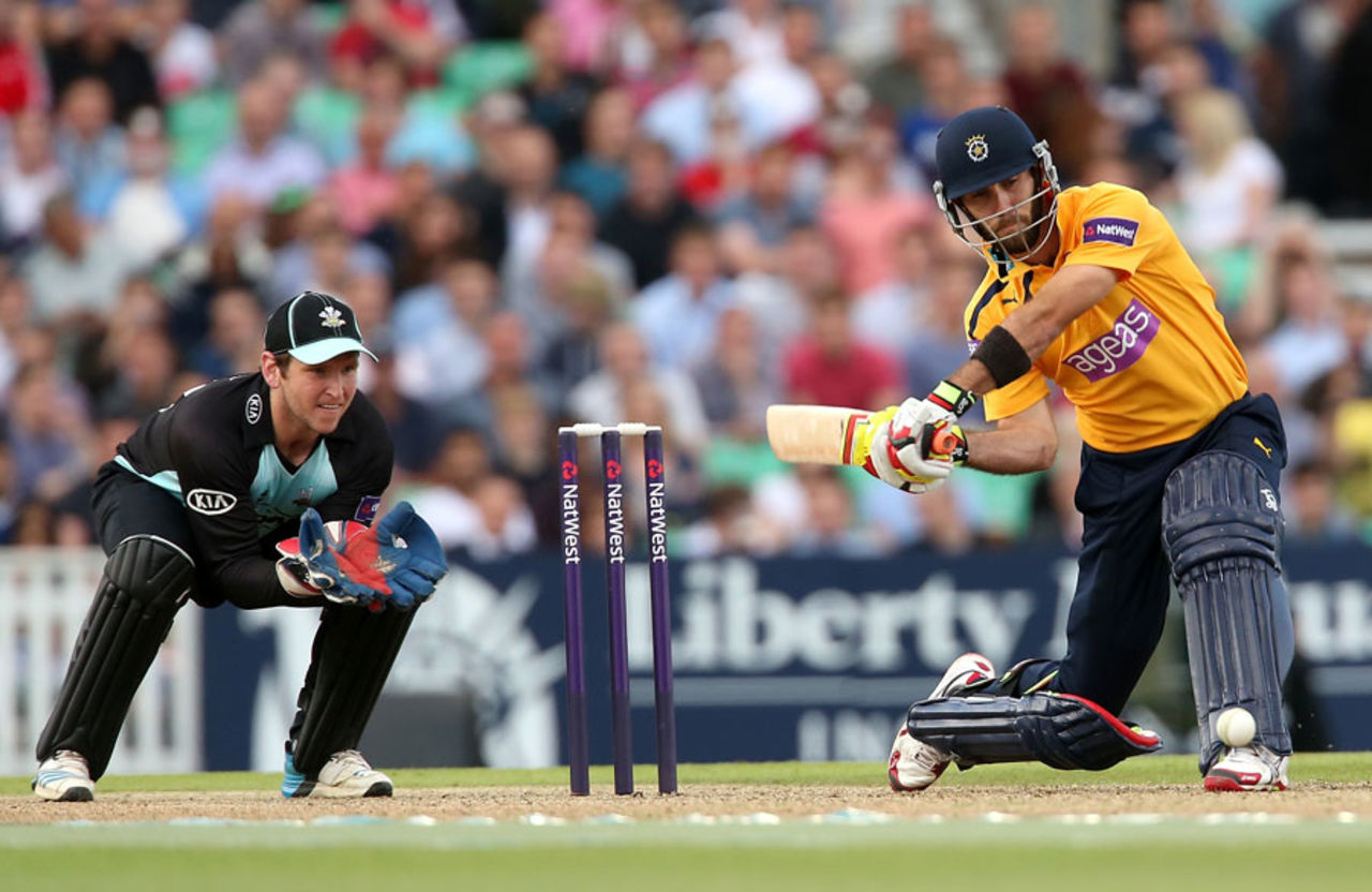 Glenn Maxwell failed to get going, Surrey v Hampshire, NatWest T20 Blast, South Division, The Oval, June 27, 2014