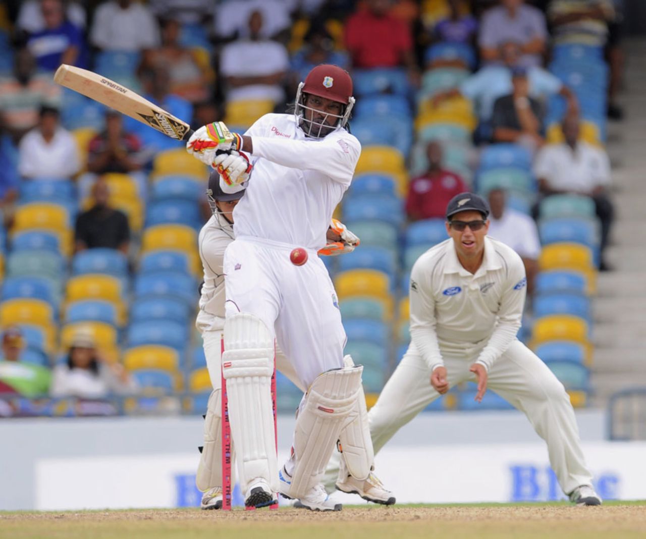 Chris Gayle hit himself out of trouble, West Indies v New Zealand, 3rd Test, Barbados, 2nd day, June 27, 2014