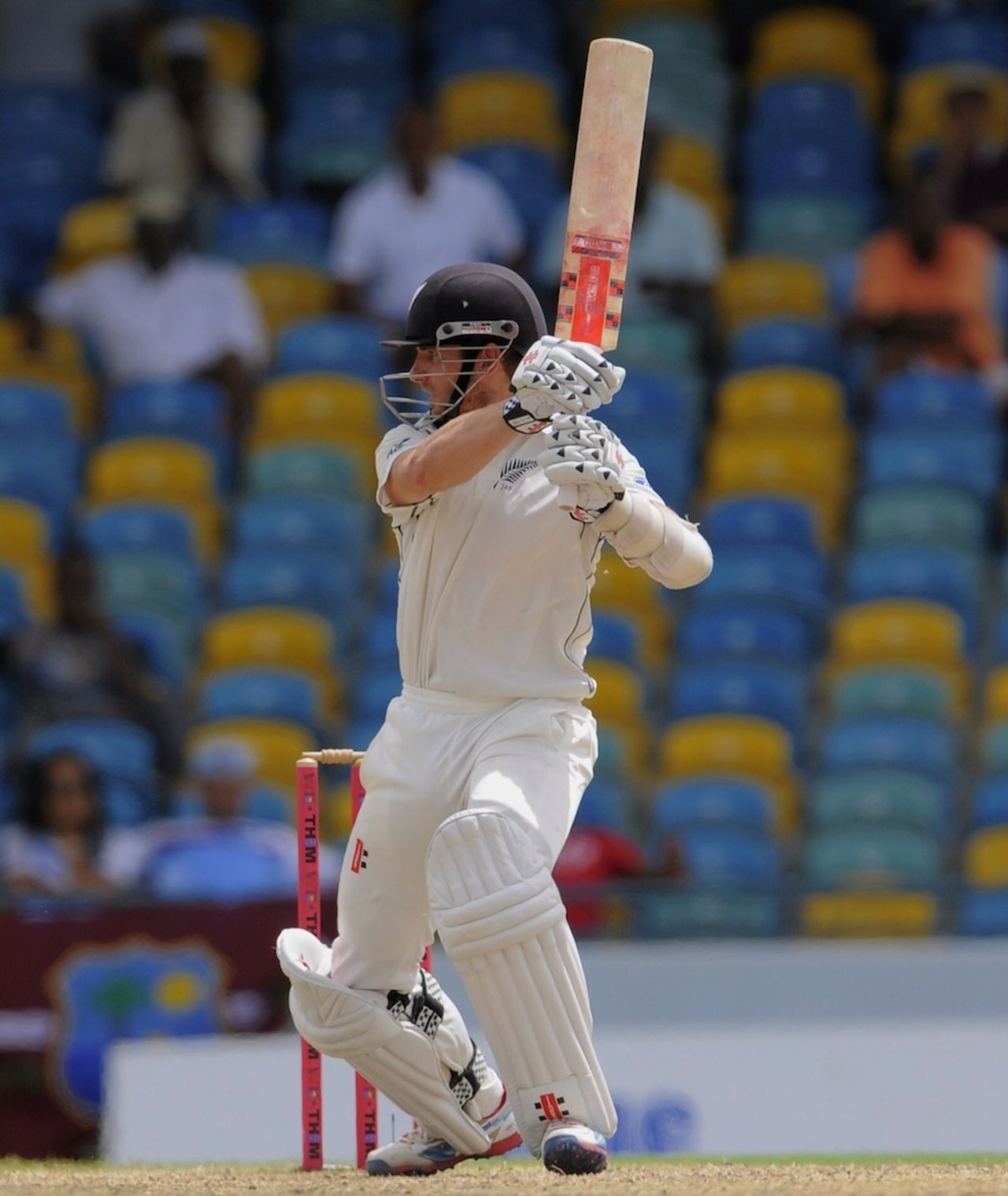 Kane Williamson cuts, West Indies v New Zealand, 3rd Test, Barbados, 4th day, June 29, 2014