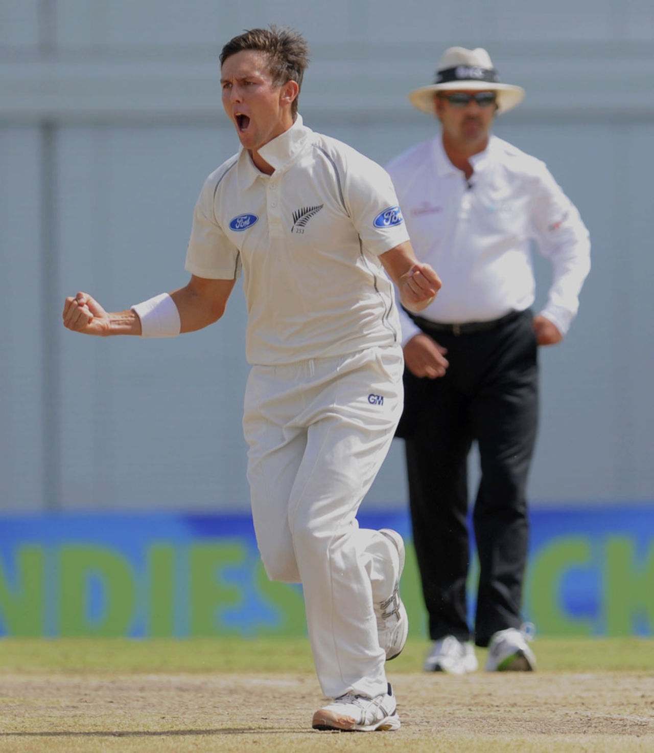 Trent Boult took two wickets in the morning session, West Indies v New Zealand, 3rd Test, Barbados, 5th day, June 30, 2014