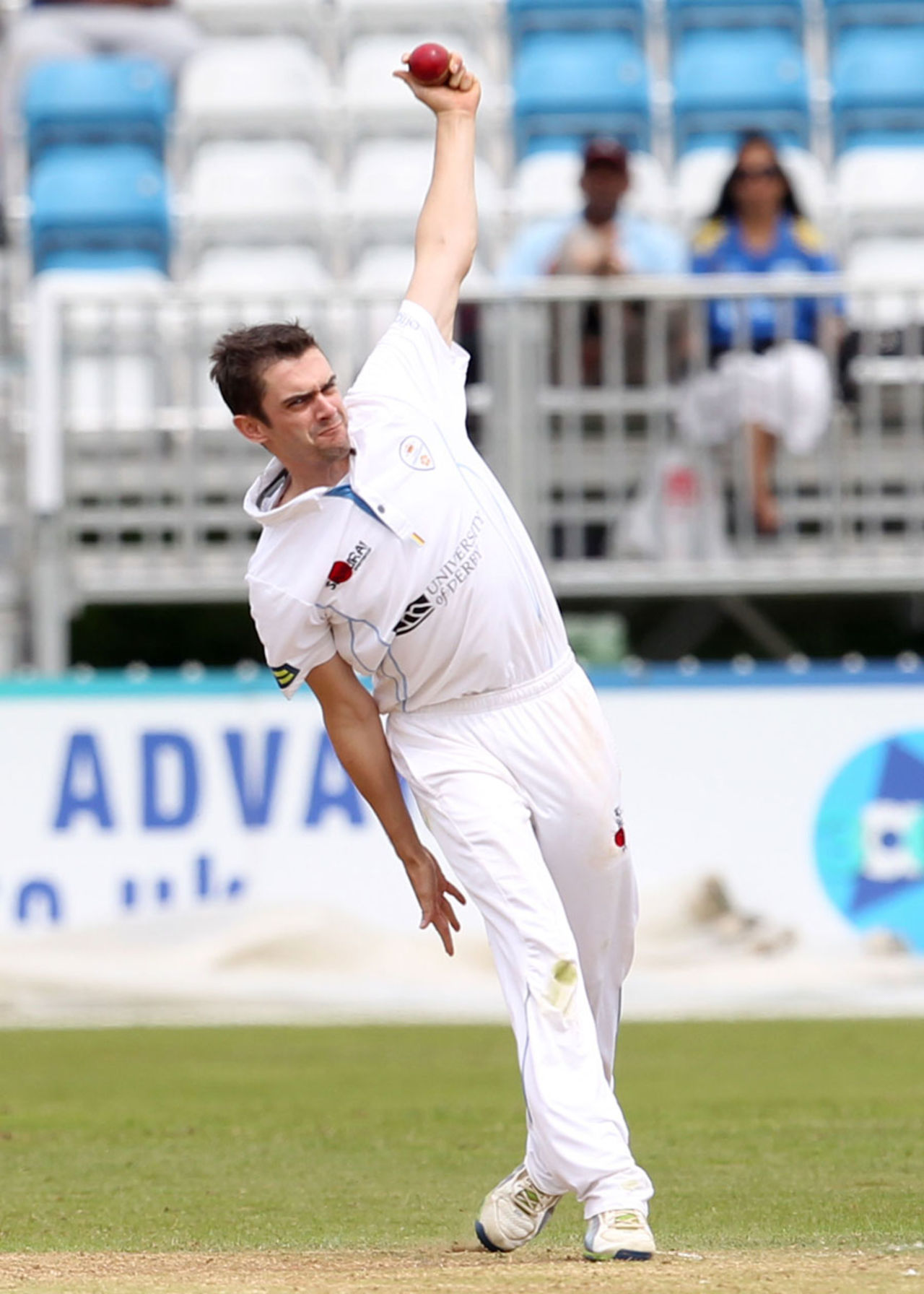David Wainwright picked up a couple of wickets, Derbyshire v Indians, tour match, Derby, 2nd day, July 2, 2014