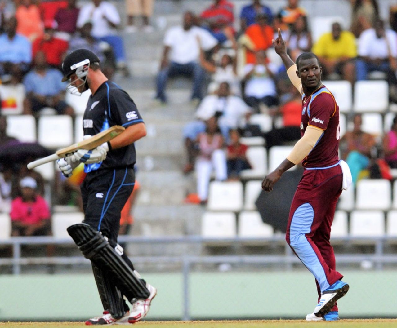 Darren Sammy finished with 3 for 22, West Indies v New Zealand, 1st T20I, Roseau, July 5, 2014