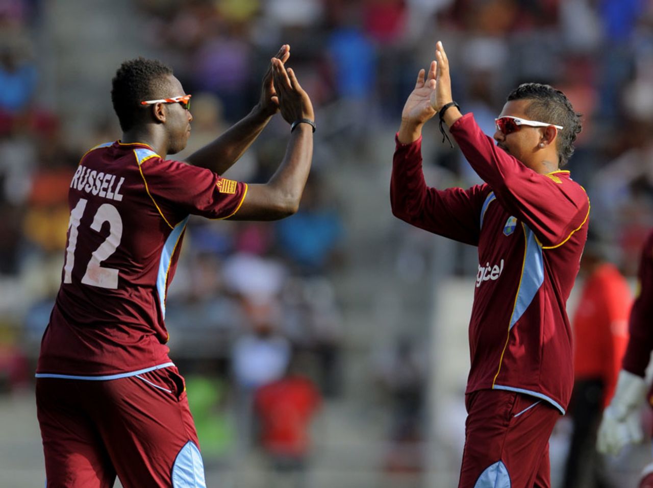 Sunil Narine had returns of 2 for 19 in four overs, West Indies v New Zealand, 2nd T20I, Dominica, July 6, 2014