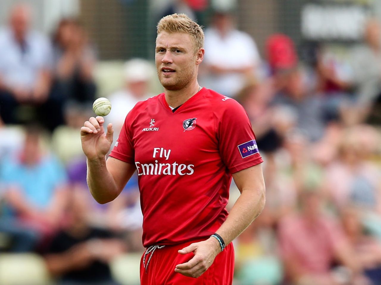 Andrew Flintoff made his first Lancashire appearance in five years, Worcestershire v Lancashire, NatWest Blast 20, Worcester, July 6, 2014