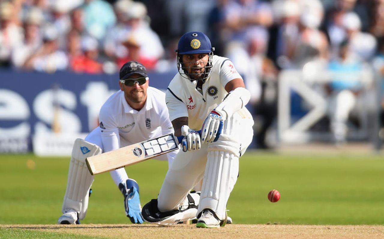 M Vijay continued to accumulate throughout the day, England v India, 1st Investec Test, Trent Bridge, 1st day, July 9, 2014