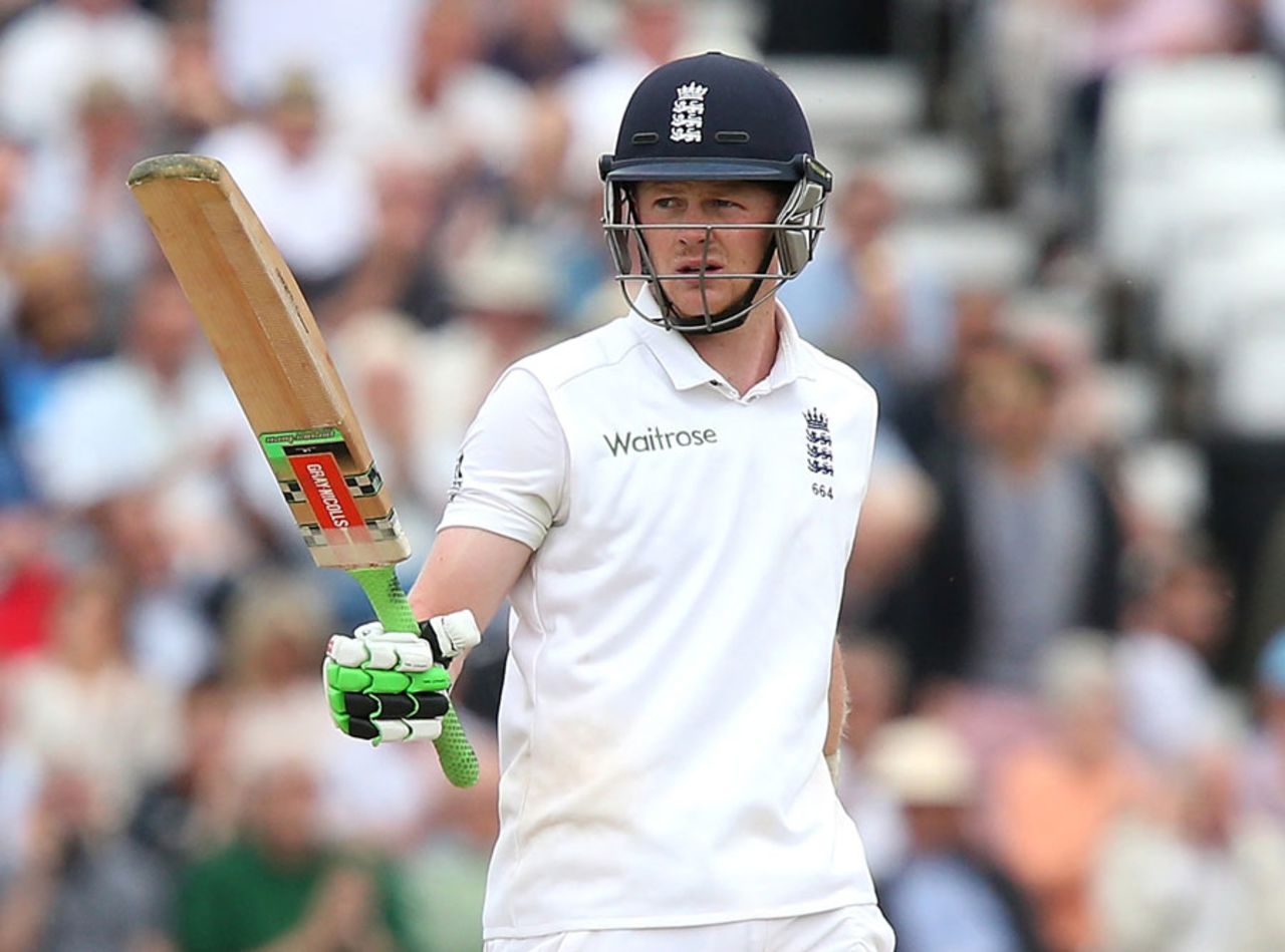 Sam Robson passed 50 for the second time in Tests, England v India, 1st Investec Test, Trent Bridge, 3rd day, July 11, 2014
