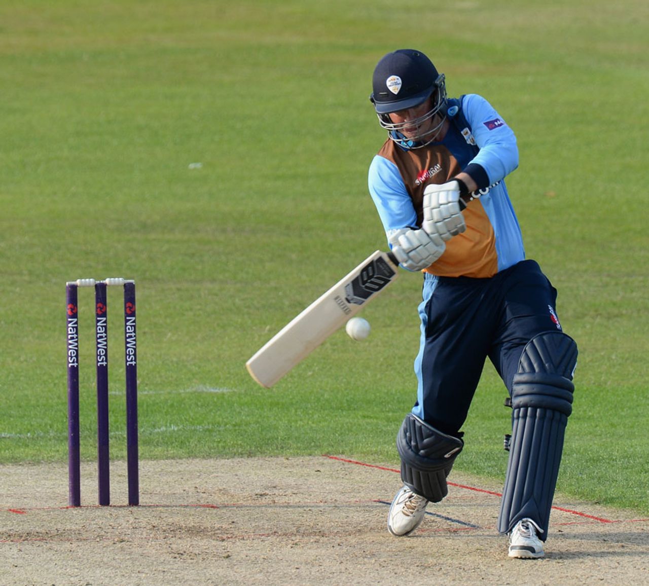 Gareth Cross made 48 in 33 balls, Northamptonshire v Derbyshire, NatWest T20 Blast, Wantage Road, July 11, 2014