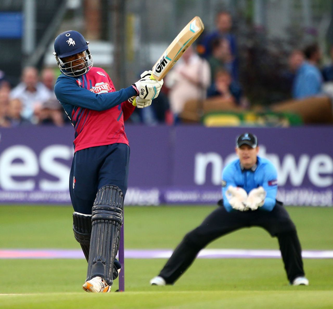 Daniel Bell-Drummond was the only Kent top-order batsman to get going, Sussex v Kent, NatWest T20 Blast, Hove, July 11, 2014