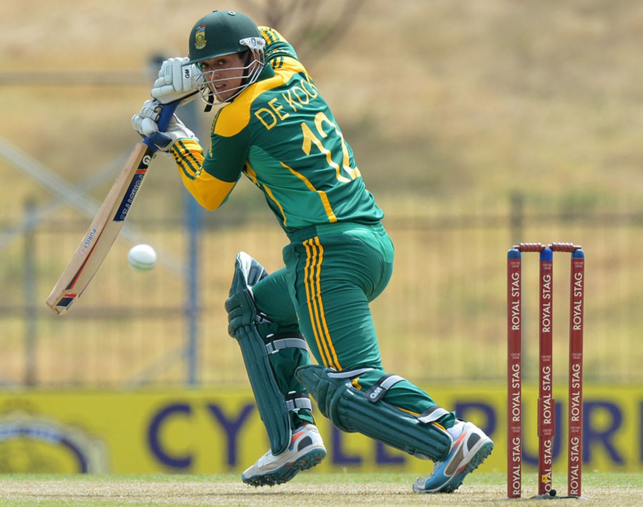 Quinton de Kock steers one behind square, Sri Lanka v South Africa, 3rd ODI, Hambantota, July 12, 2014