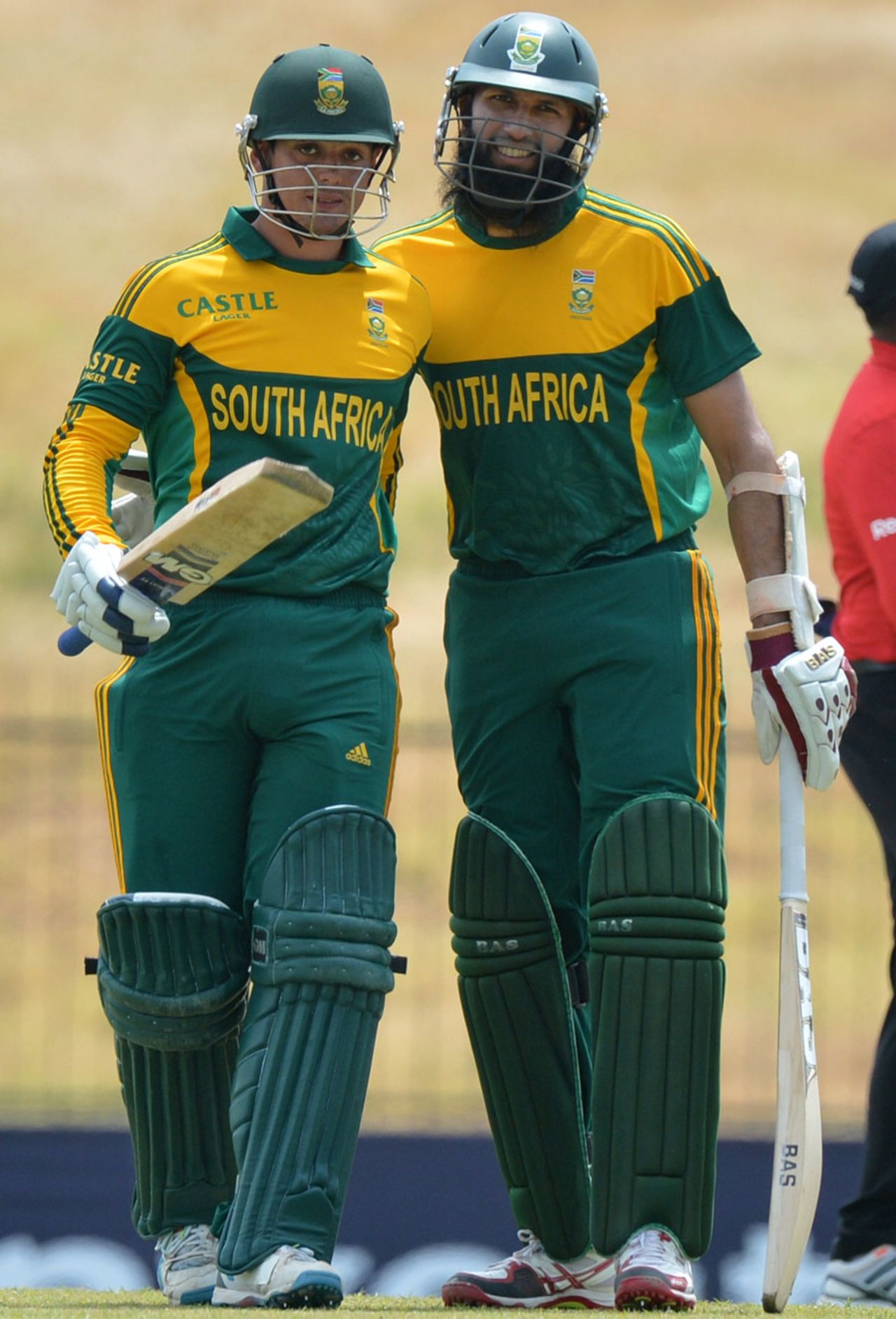 Quinton de Kock and Hashim Amla added 118 for the first wicket, Sri Lanka v South Africa, 3rd ODI, Hambantota, July 12, 2014

