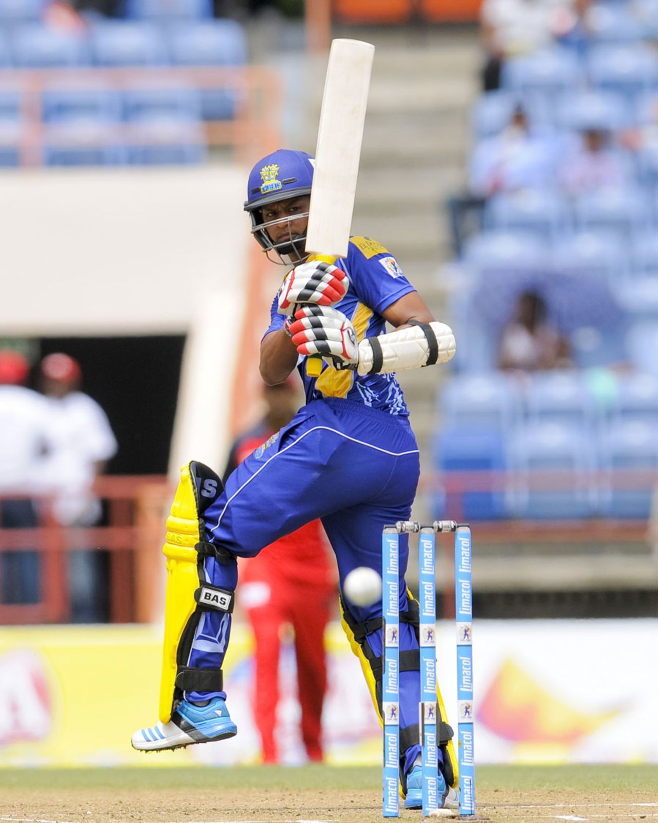 Shane Dowrich top-scored for Tridents with 37, Red Steel v Barbados Tridents, CPL 2014, Grenada, July 12, 2014
