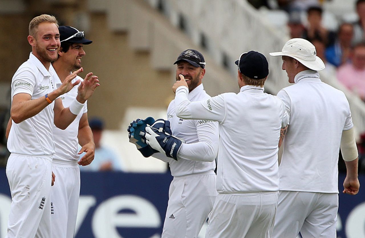 Stuart Broad jolted India's middle order on the fifth morning, England v India, 1st Investec Test, Trent Bridge, 5th day, July 13, 2014