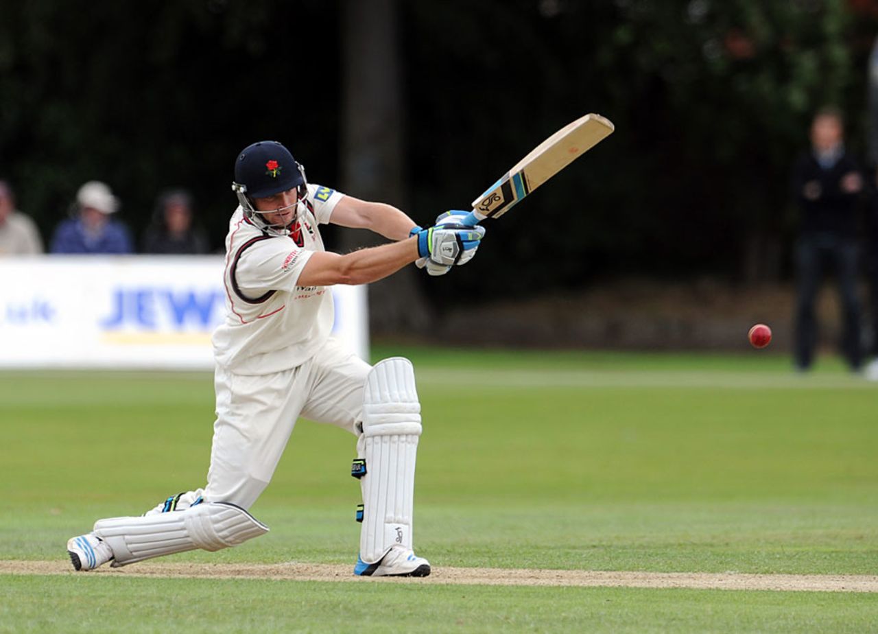 Jos Buttler counterattacked for Lancashire with a fifty, Lancashire v Nottinghamshire, County Championship, Division One, Aigburth, 1st day, July 13, 2014