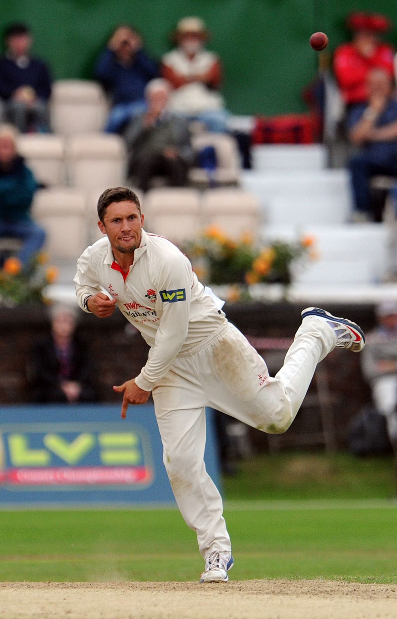 Simon Kerrigan bowled 10 unimpressive overs, Lancashire v Nottinghamshire, County Championship Division One, Aigburth, 2nd day, July 14, 2014