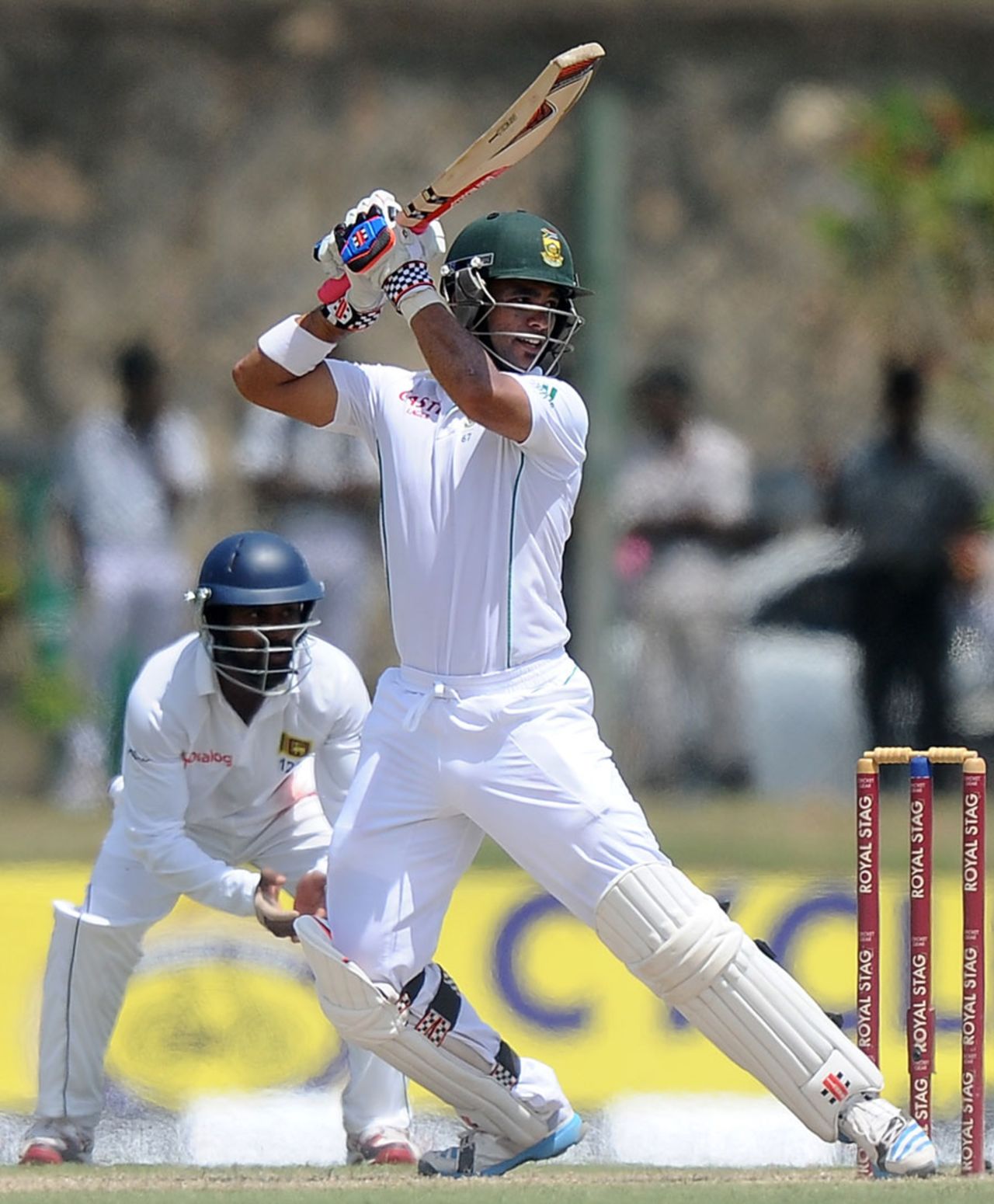 JP Duminy plays off the back foot, Sri Lanka v South Africa, 1st Test, Galle, 2nd day, July 17, 2014