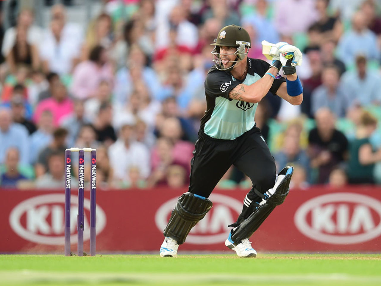 Kevin Pietersen led Surrey's chase, Surrey v Somerset, NatWest T20 Blast, The Oval, July 17, 2014