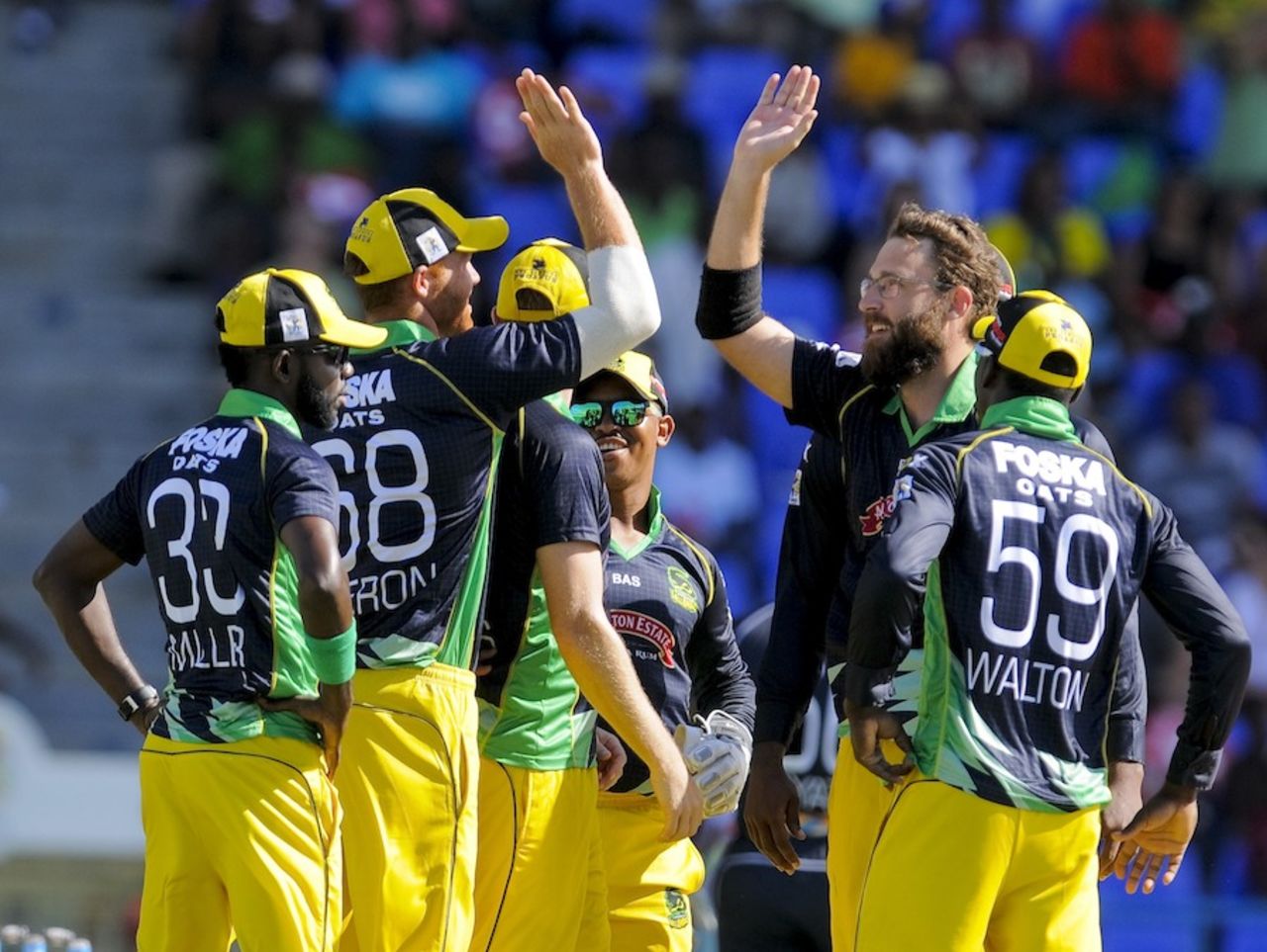 Daniel Vettori had figures of 4-1-13-3 against Antigua Hawksbills, Jamaica Tallawahs v Antigua Hawksbills, CPL, Antigua, July 17, 2014