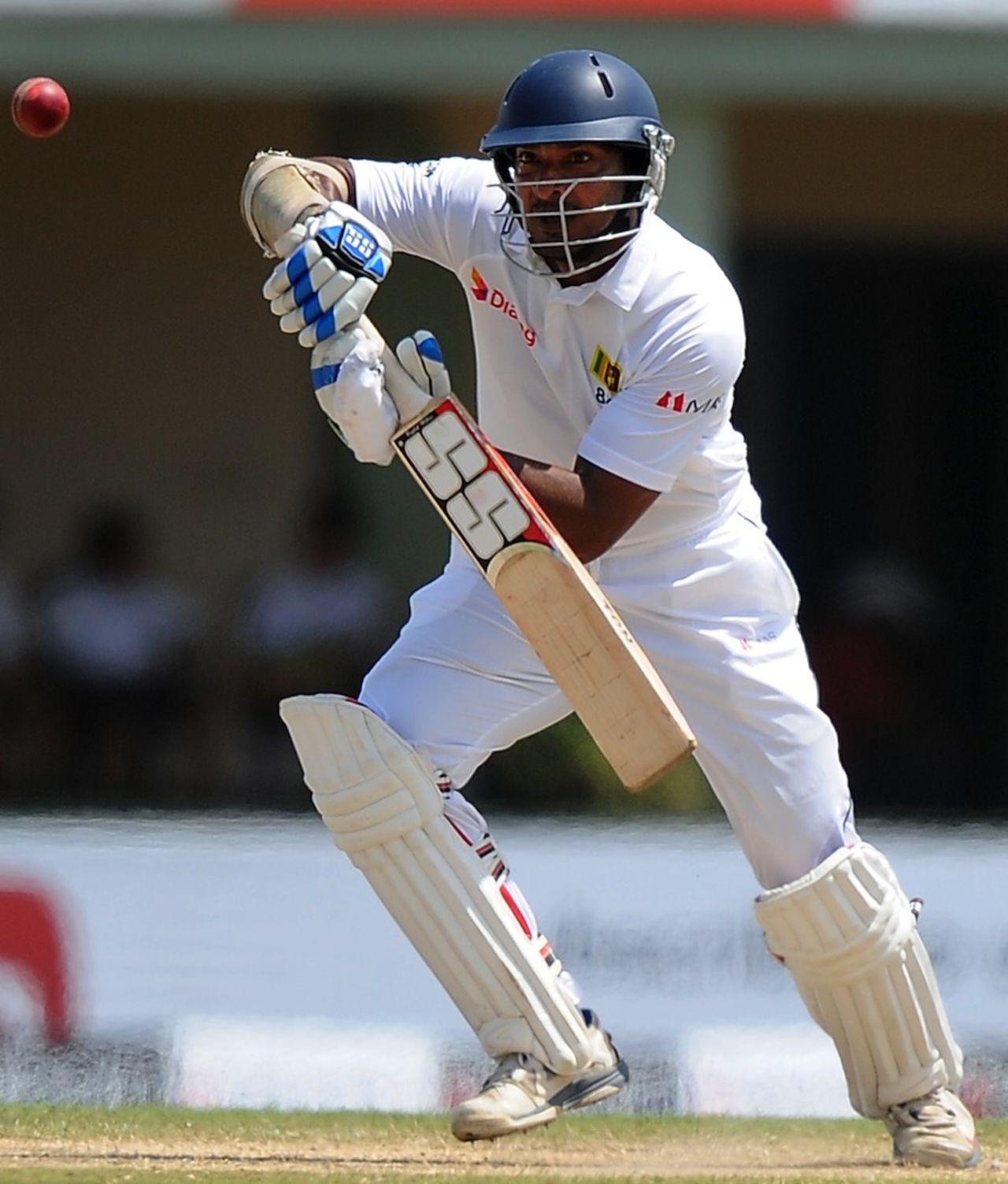 Kumar Sangakkara plays on the off side, Sri Lanka v South Africa, 1st Test, Galle, 3rd day, July 18, 2014