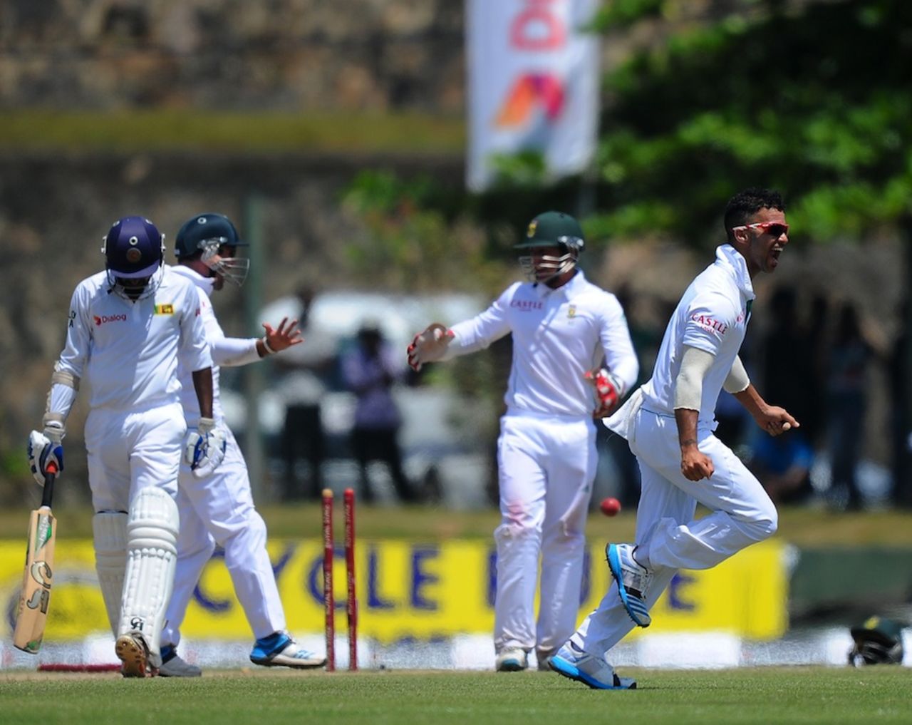 JP Duminy had Upul Tharanga stumped after lunch, Sri Lanka v South Africa, 1st Test, Galle, 3rd day, July 18, 2014