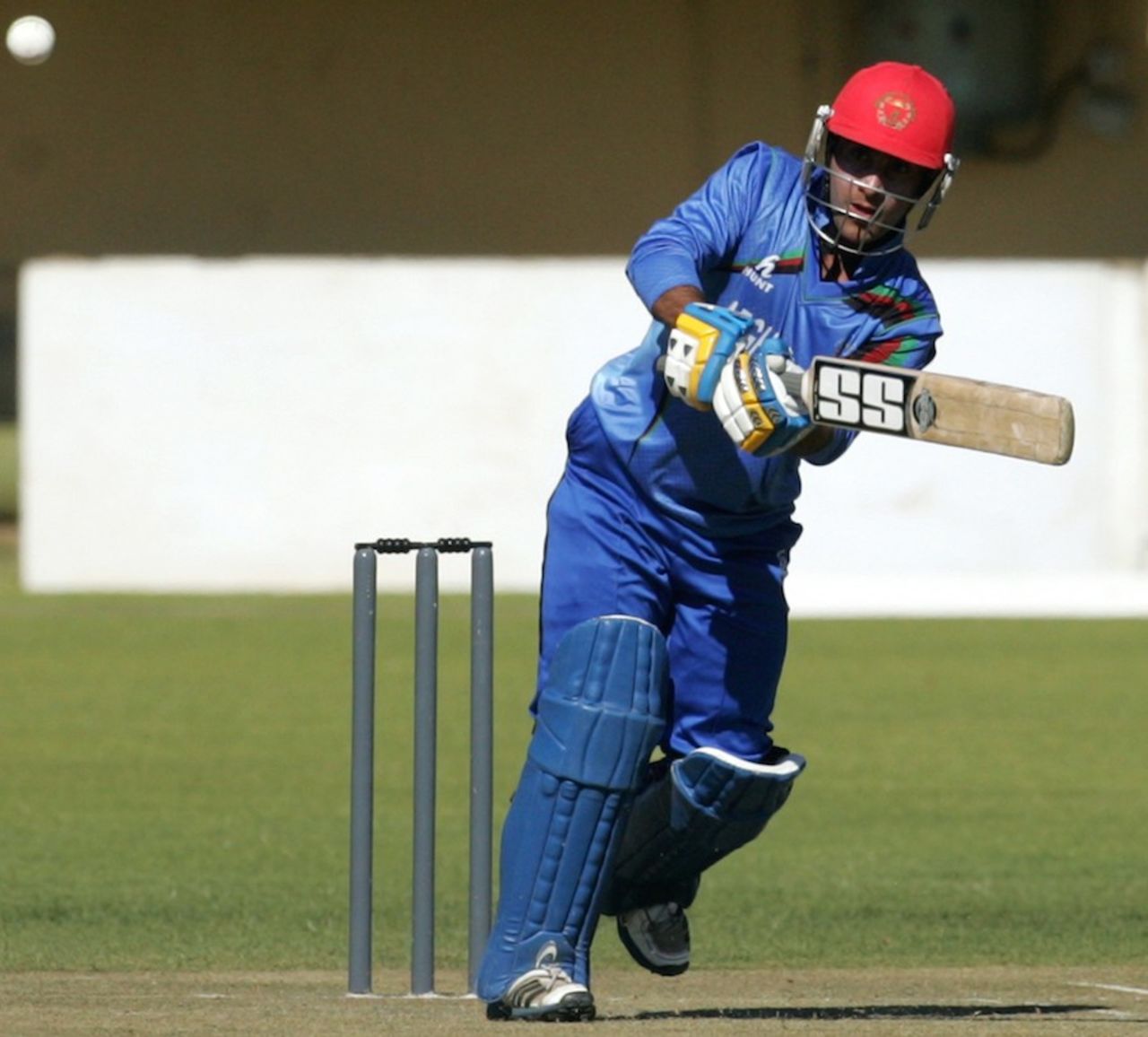 Noor Ali Zadran pulls one to the leg side, Zimbabwe v Afghanistan, 1st ODI, Bulawayo, July 18, 2014