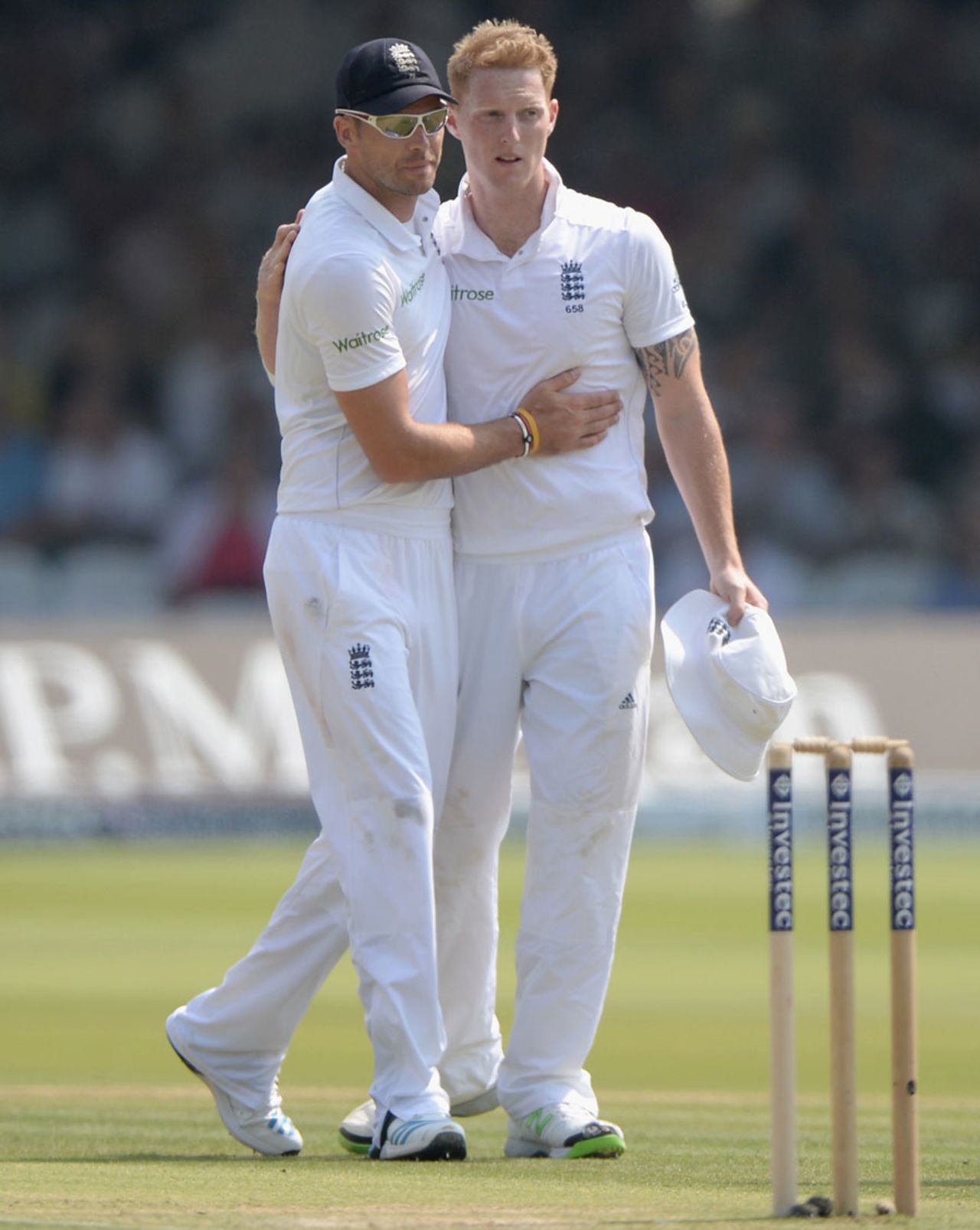Ben Stokes is congratulated after dismissing Mohammed Shami, England v India, 2nd Investec Test, Lord's, 2nd day, July 18, 2014