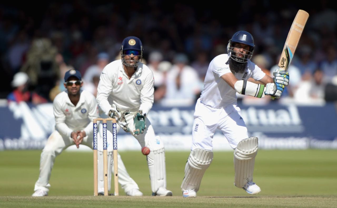 Moeen Ali collects some runs, England v India, 2nd Investec Test, Lord's, 2nd day, July 18, 2014