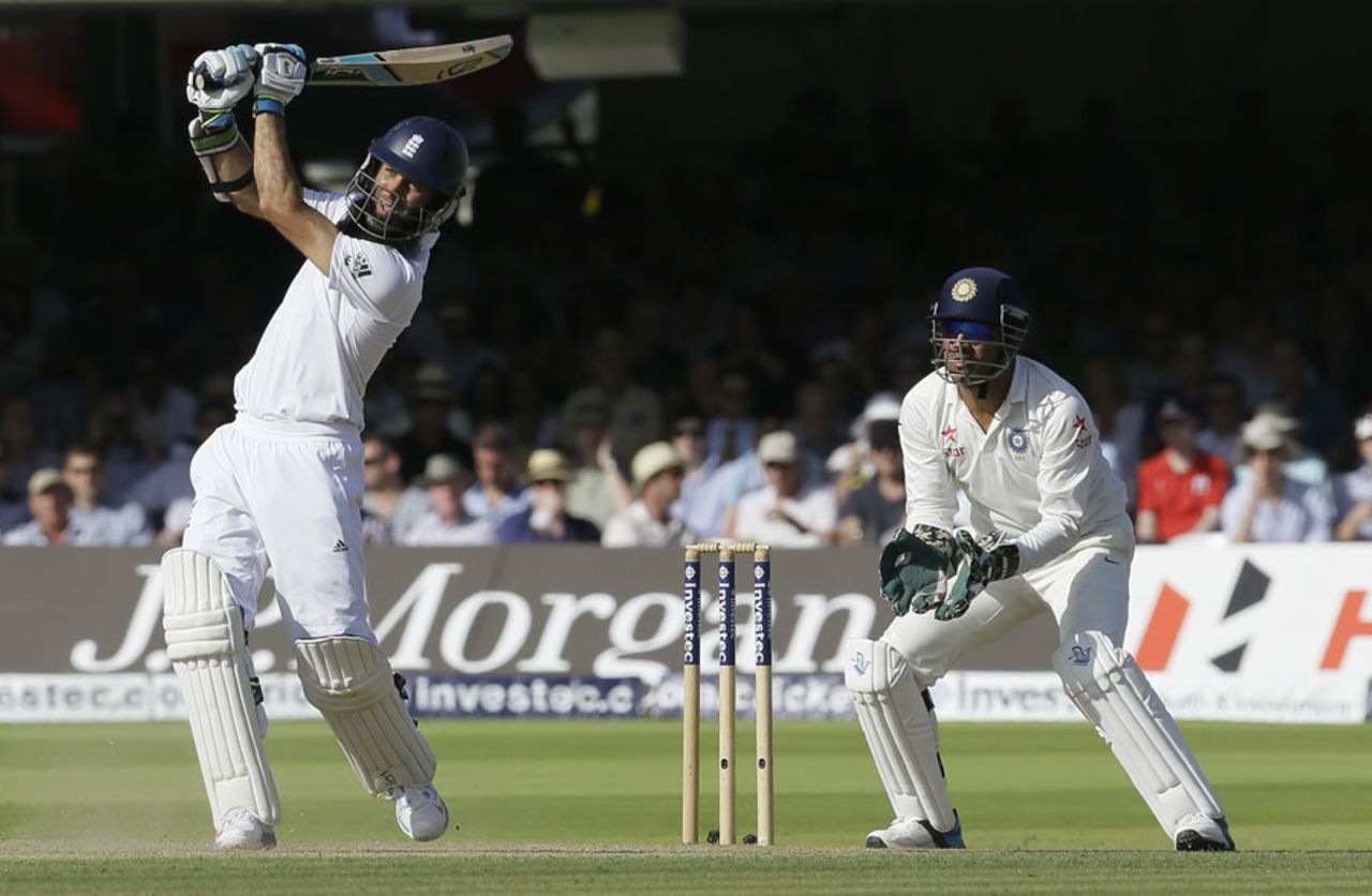 Moeen Ali goes on the attack, England v India, 2nd Investec Test, Lord's, 2nd day, July 18, 2014
