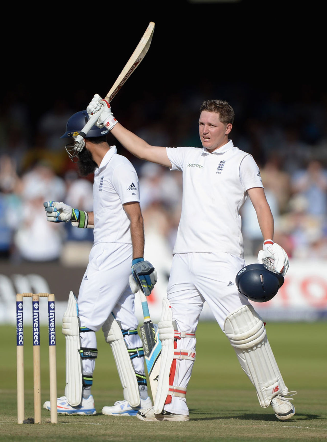 Gary Ballance celebrates his century, England v India, 2nd Investec Test, Lord's, 2nd day, July 18, 2014