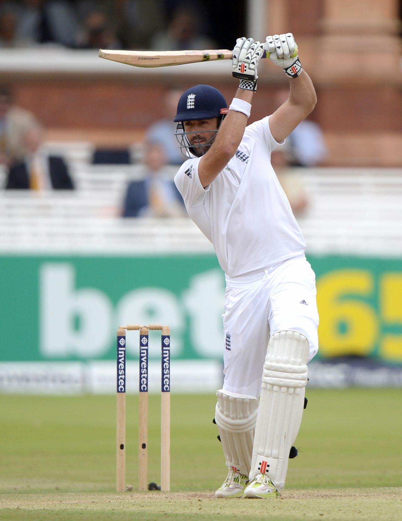 Liam Plunkett creams one through the covers, England v India, 2nd Investec Test, Lord's, 3rd day, July 19, 2014