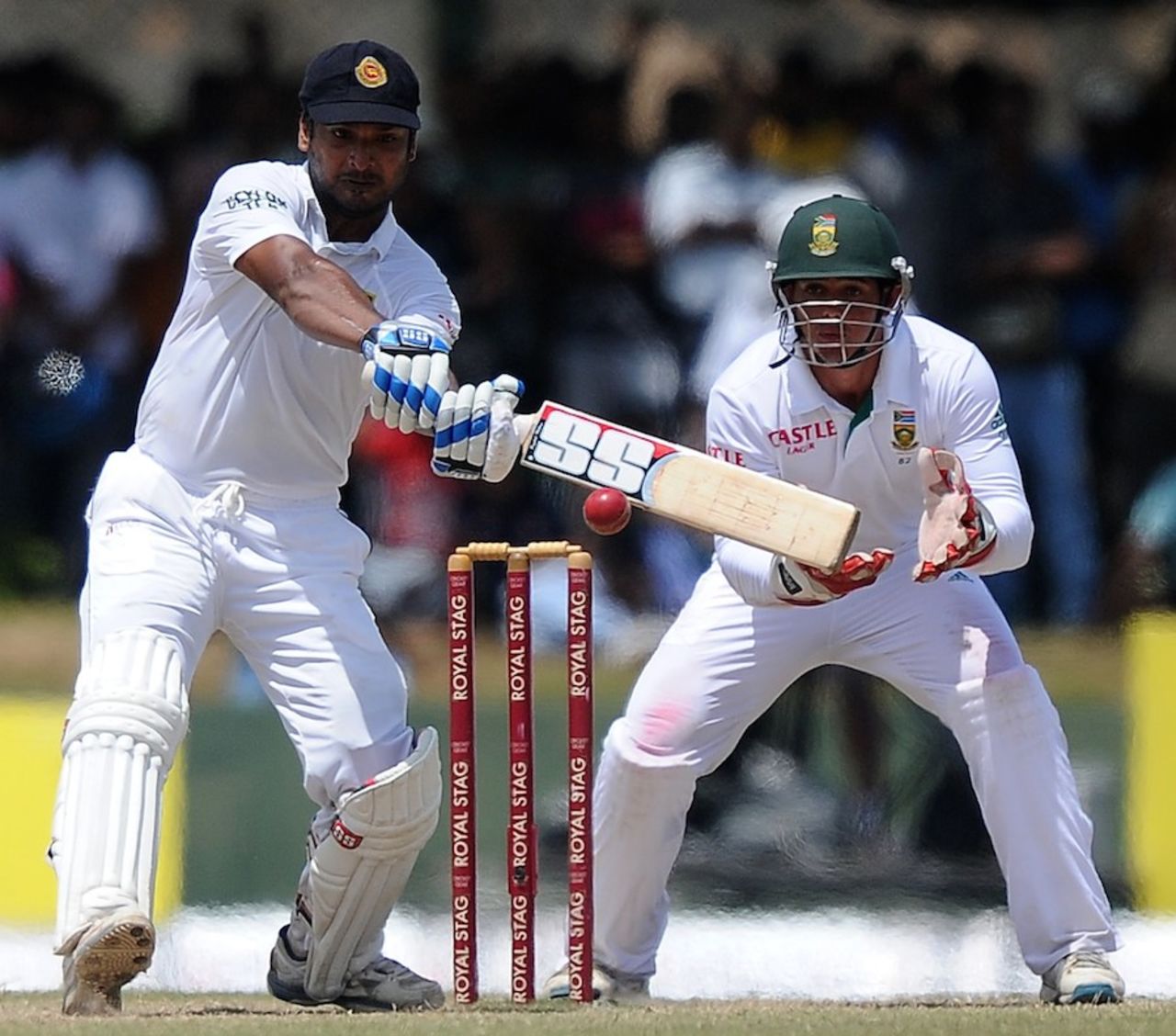 The shot that ended Kumar Sangakkara's innings, Sri Lanka v South Africa, 1st Test, Galle, 5th day, July 20, 2014