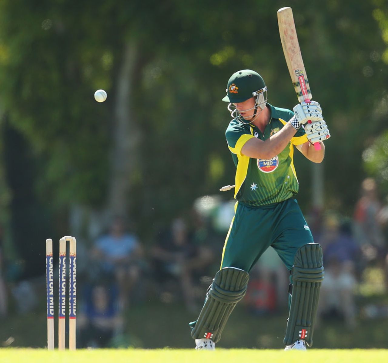 Chris Lynn was bowled for a duck, Australia A v India A, Quadrangular A-Team One-Day Series, Darwin, July 20, 2014