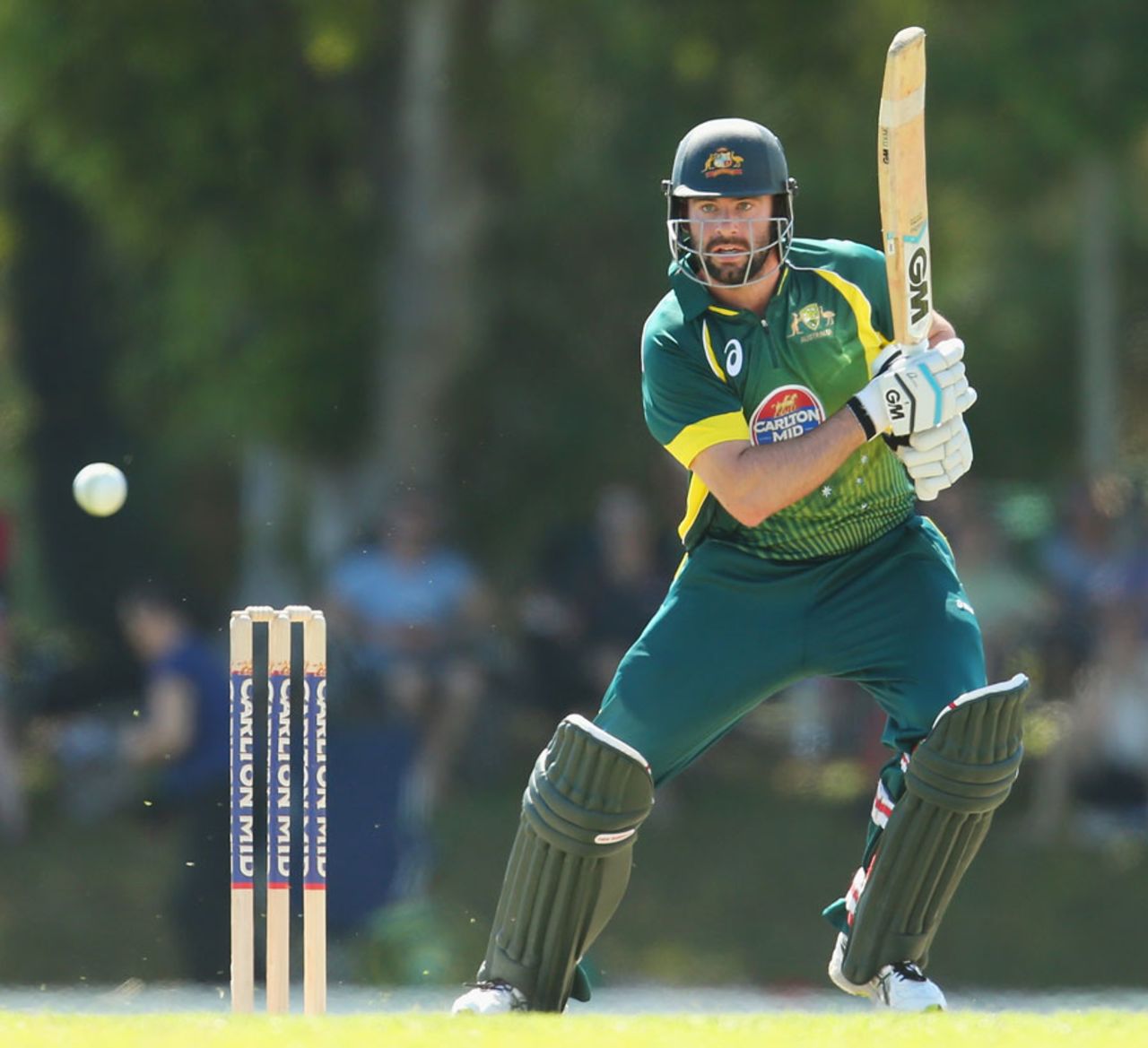 Alex Doolan plays through the off side, Australia A v India A, Quadrangular A-Team One-Day Series, Darwin, July 20, 2014