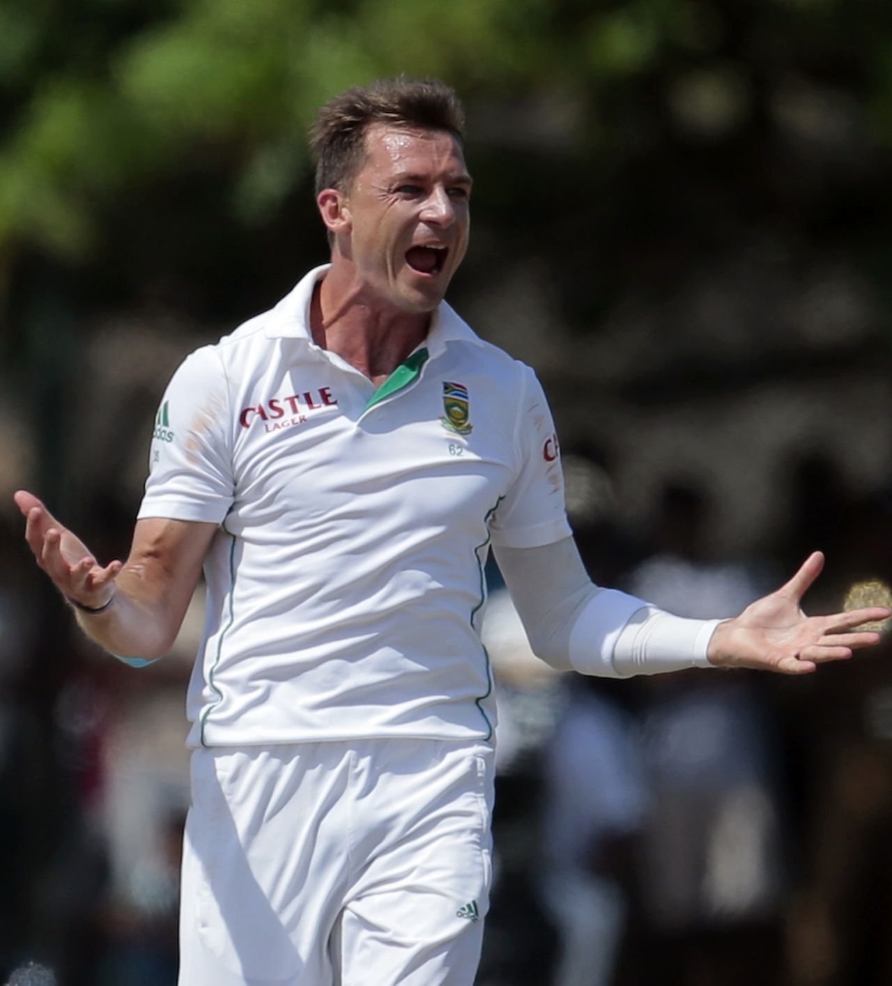 Dale Steyn picked up four wickets on a spinner's pitch, Sri Lanka v South Africa, 1st Test, Galle, 5th day, July 20, 2014