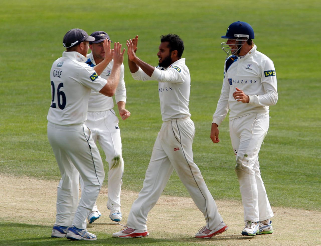 Adil Rashid helped bowl his side to victory with four wickets, Yorkshire v Middlesex, County Championship, Division One, Scarborough, 4th day, July 22, 2014
