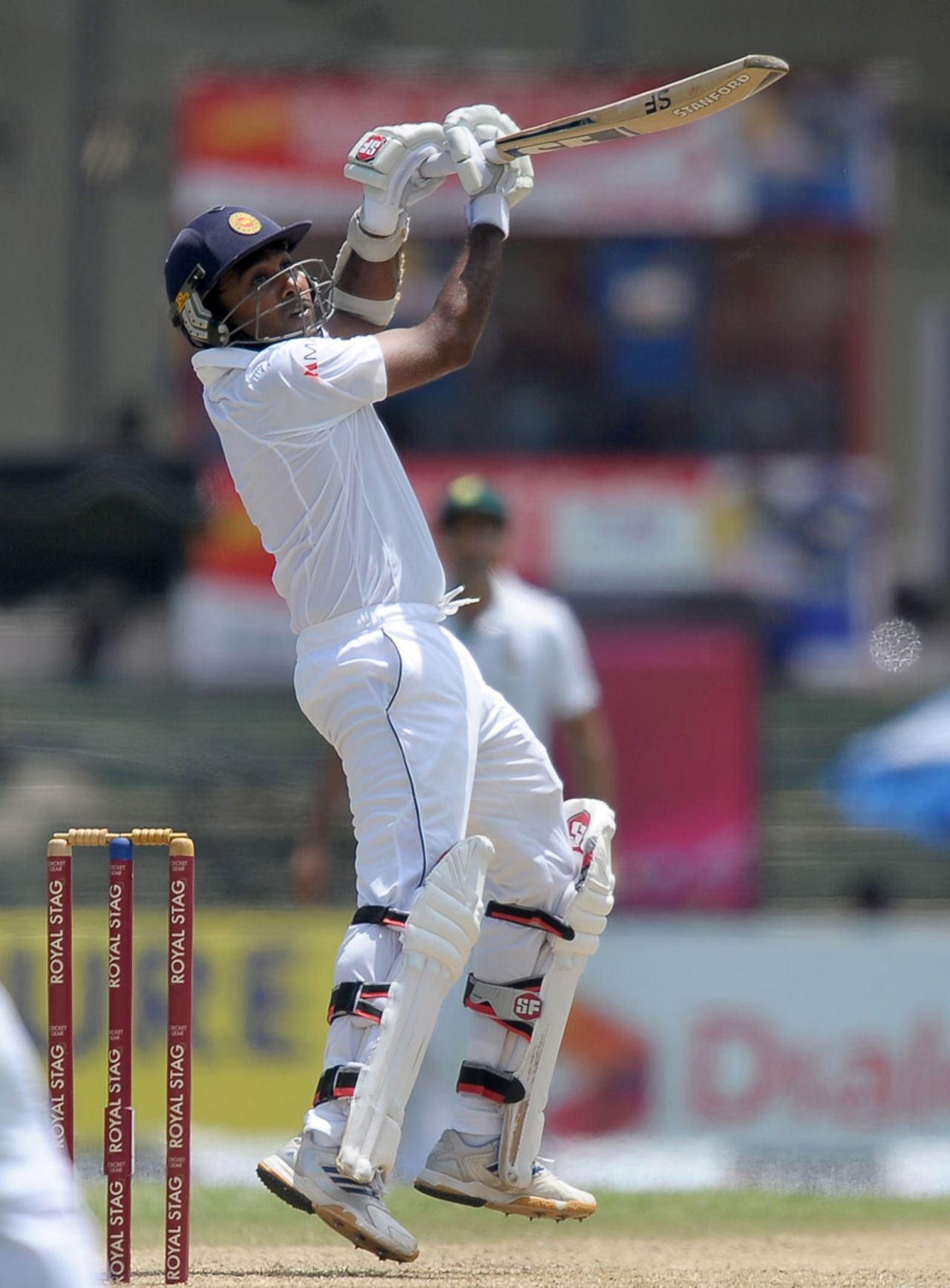 Mahela Jayawardene plays an upper cut, Sri Lanka v South Africa, 2nd Test, Colombo, 1st day, July 24, 2014