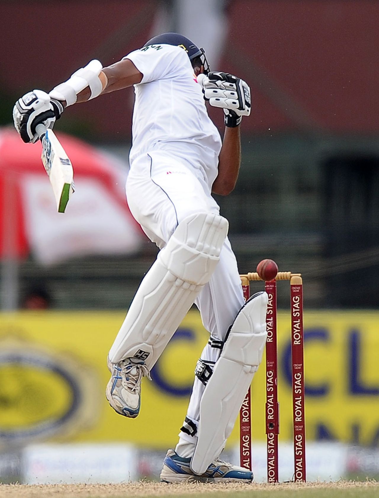 Kithuruwan Vithanage is hit by a Dale Steyn bouncer, Sri Lanka v South Africa, 2nd Test, Colombo, 2nd day, July 24, 2014