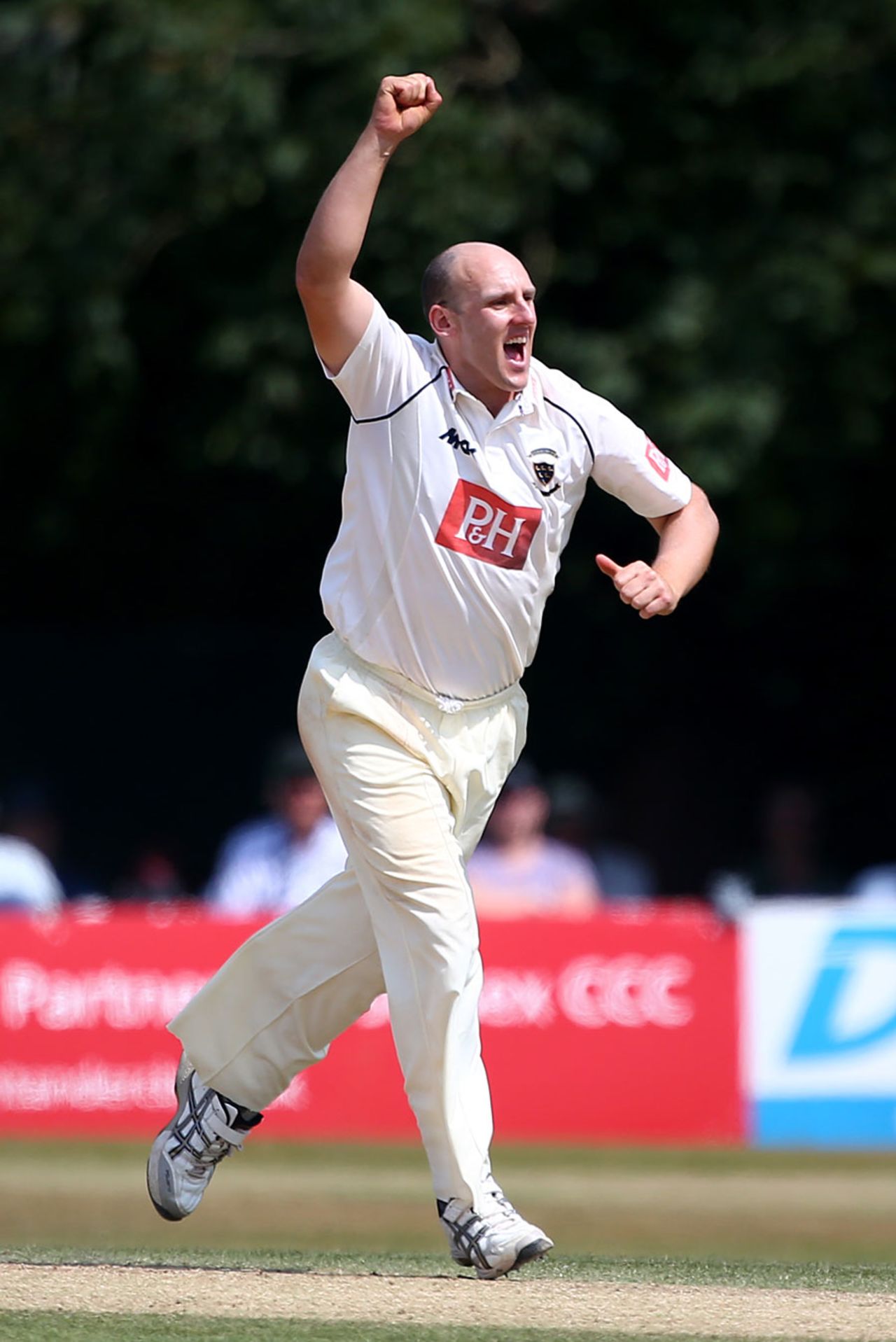 James Tredwell helped himself to 4 for 7, Sussex v Warwickshire, County Championship, Horsham, 4th day, July 24, 2014