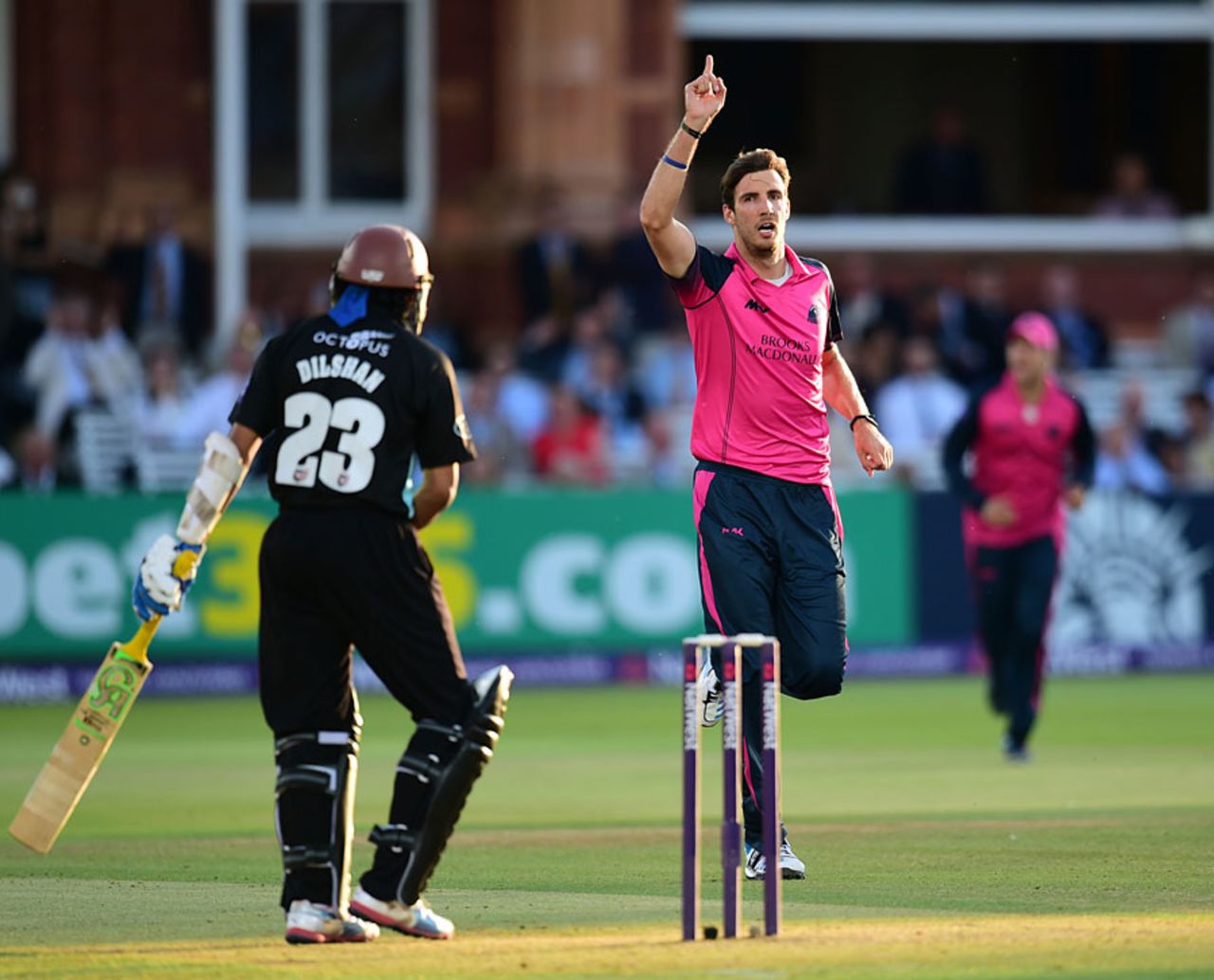 Steven Finn was lively with the new ball, Middlesex v Surrey, NatWest Blast T20, Lord's, July 24, 2014