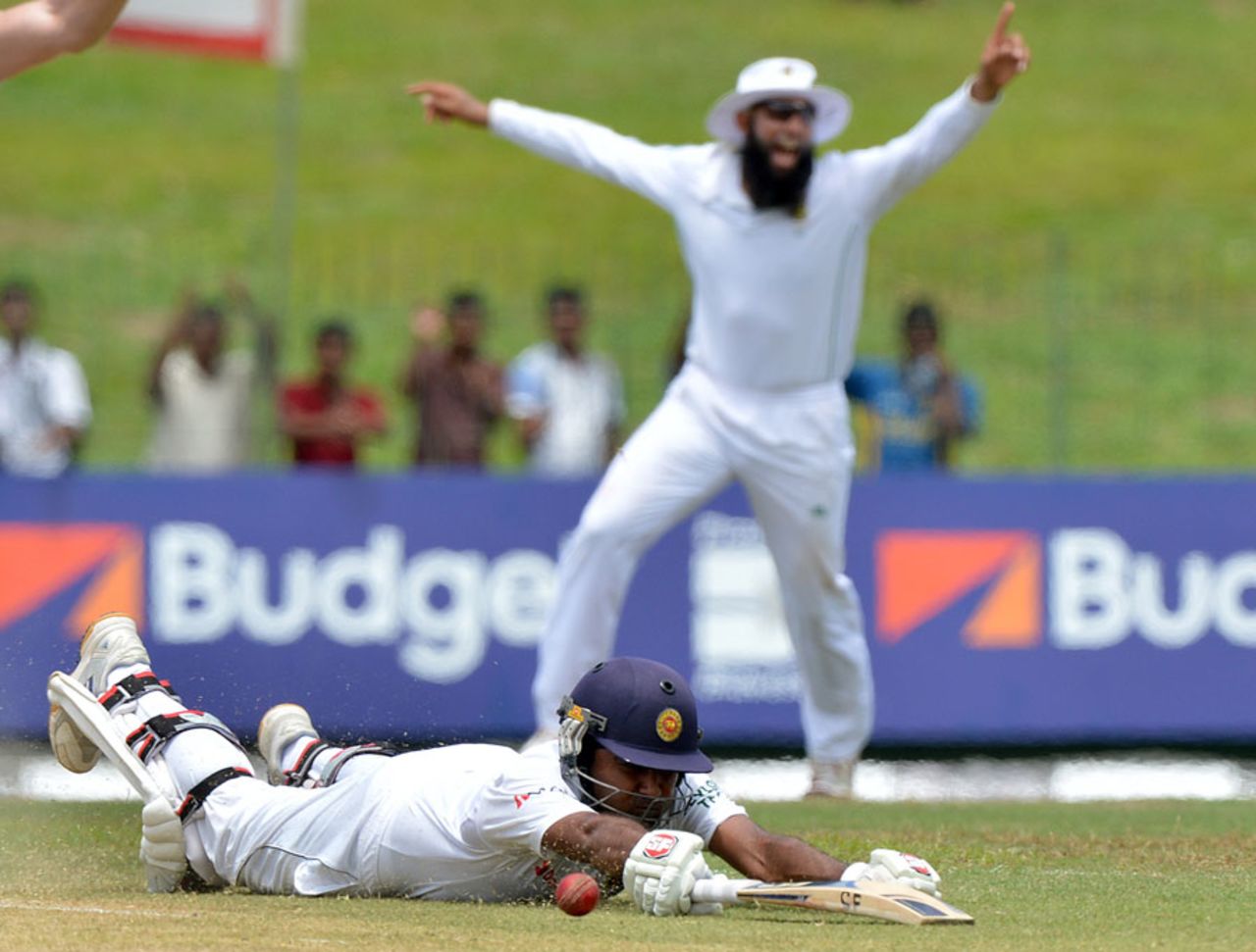 Mahela Jayawardene was finally run out for 165, Sri Lanka v South Africa, 2nd Test, Colombo, 2nd day, July 25, 2014
