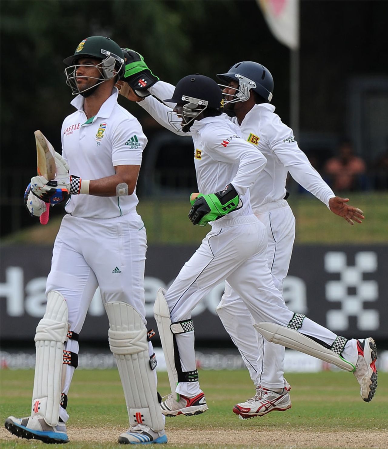 JP Duminy was dismissed for 3 off 58 balls, Sri Lanka v South Africa, 2nd Test, Colombo, 3rd day, July 26, 2014