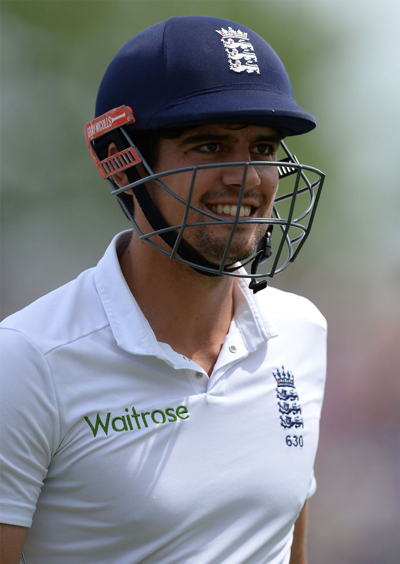 The smile was back in full force on Alastair Cook's face, England v India, 3rd Investec Test, Ageas Bowl, 1st day, July 27, 2014