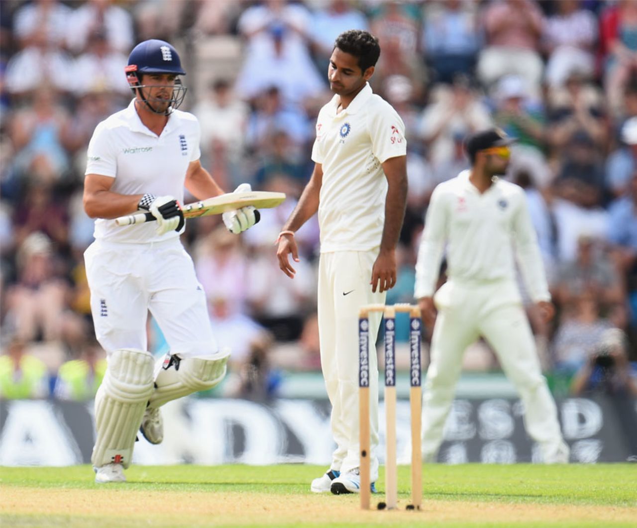 Bhuvneshwar Kumar had a frustrating time, England v India, 3rd Investec Test, Ageas Bowl, 1st day, July 27, 2014