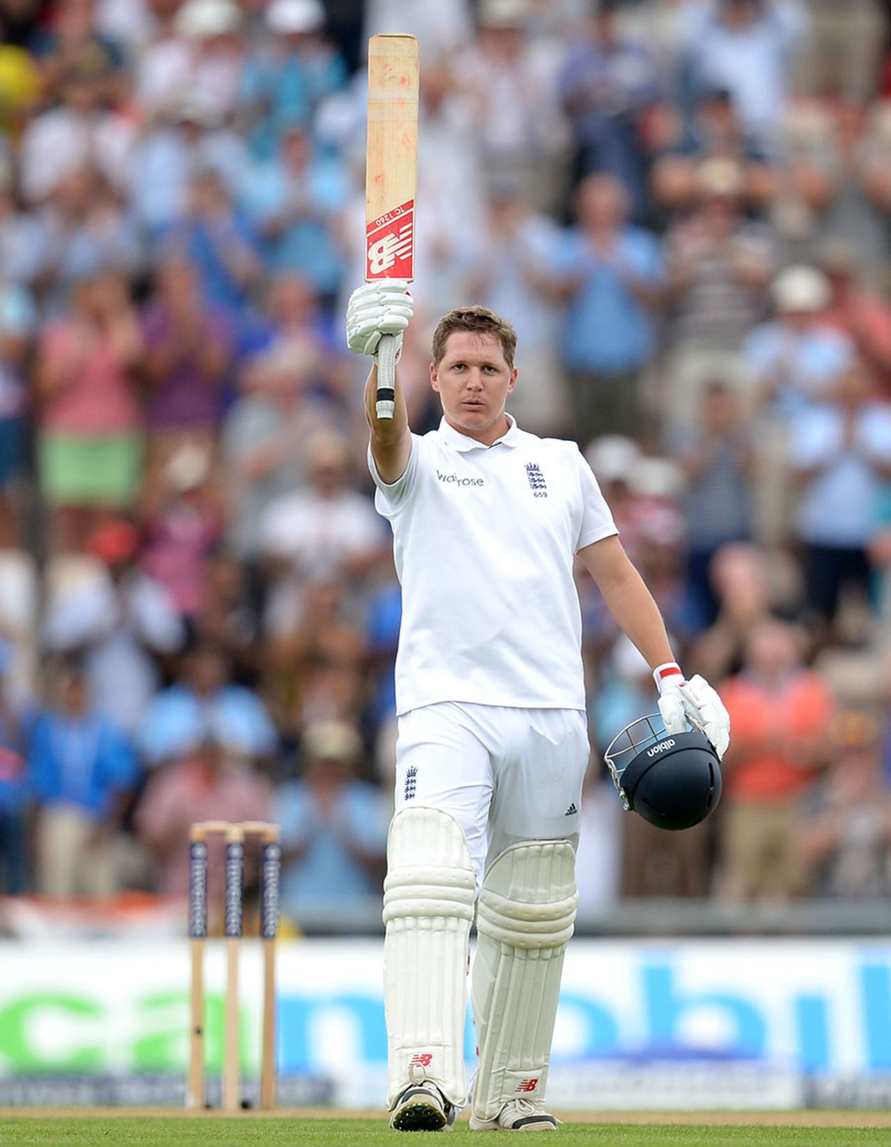 Gary Ballance went through to his third Test century, England v India, 3rd Investec Test, Ageas Bowl, 1st day, July 27, 2014